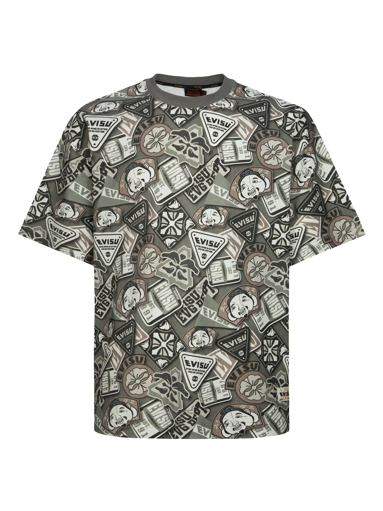 SPRING/ SUMMER COLLECTION 2025 Allover Bagde Print Loose Fit T-shirt