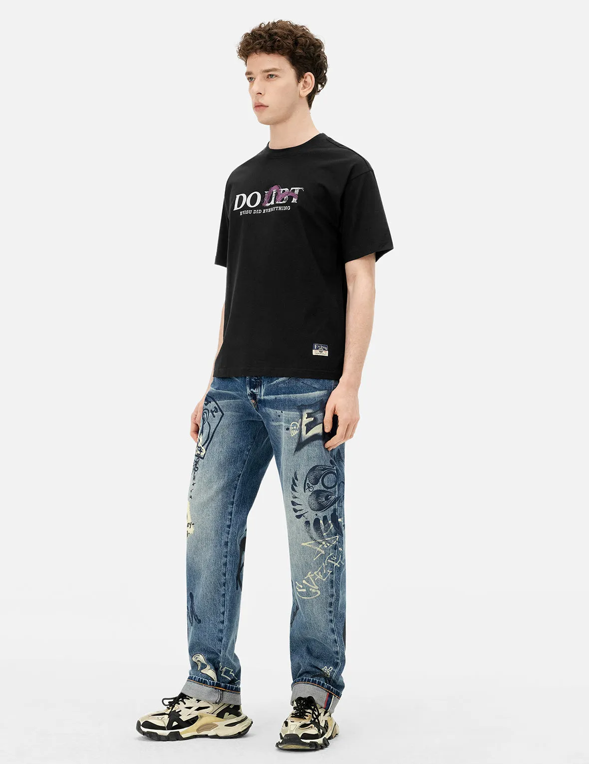 SPRING/ SUMMER COLLECTION 2025 Brushstroke Seagull and Slogan Relax Fit T-shirt