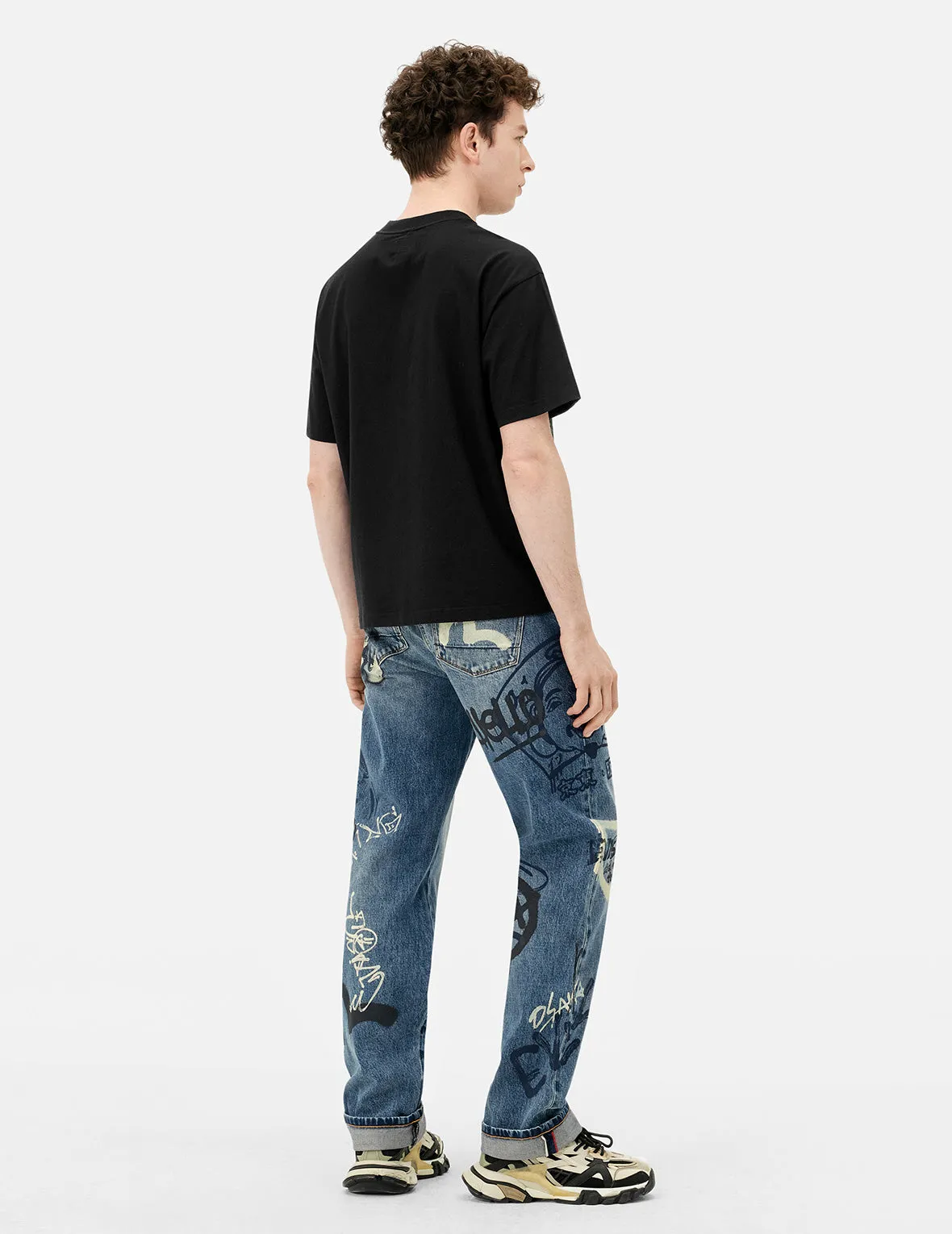 SPRING/ SUMMER COLLECTION 2025 Brushstroke Seagull and Slogan Relax Fit T-shirt
