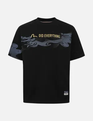 SPRING/ SUMMER COLLECTION 2025 Cloud Print and Logo Sashiko Embroidery Relax Fit T-shirt