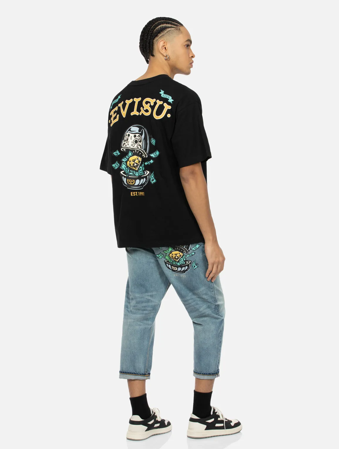 SPRING/ SUMMER COLLECTION 2025 Diamond Daruma Print Loose Fit T-shirt