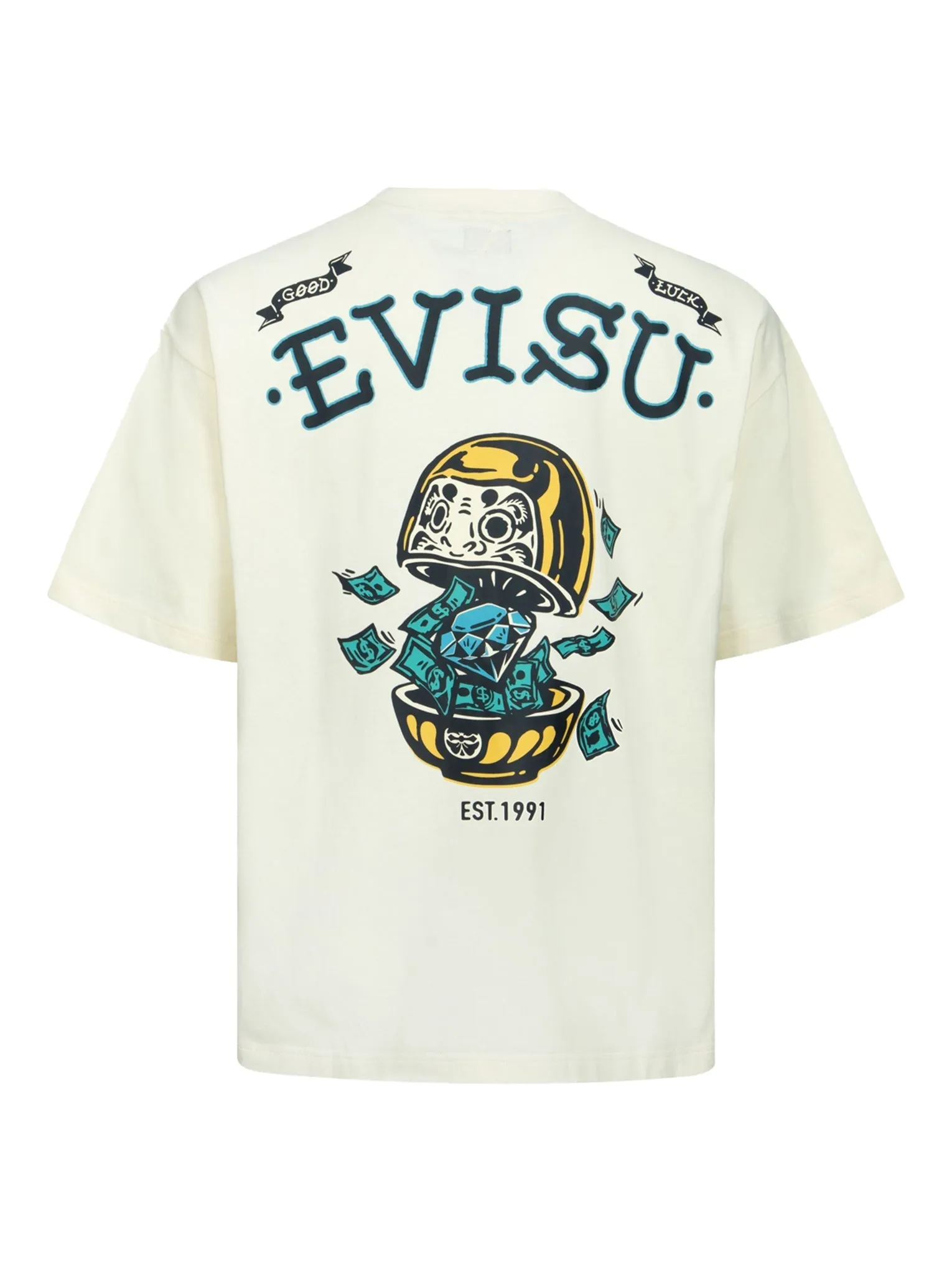 SPRING/ SUMMER COLLECTION 2025 Diamond Daruma Print Loose Fit T-shirt