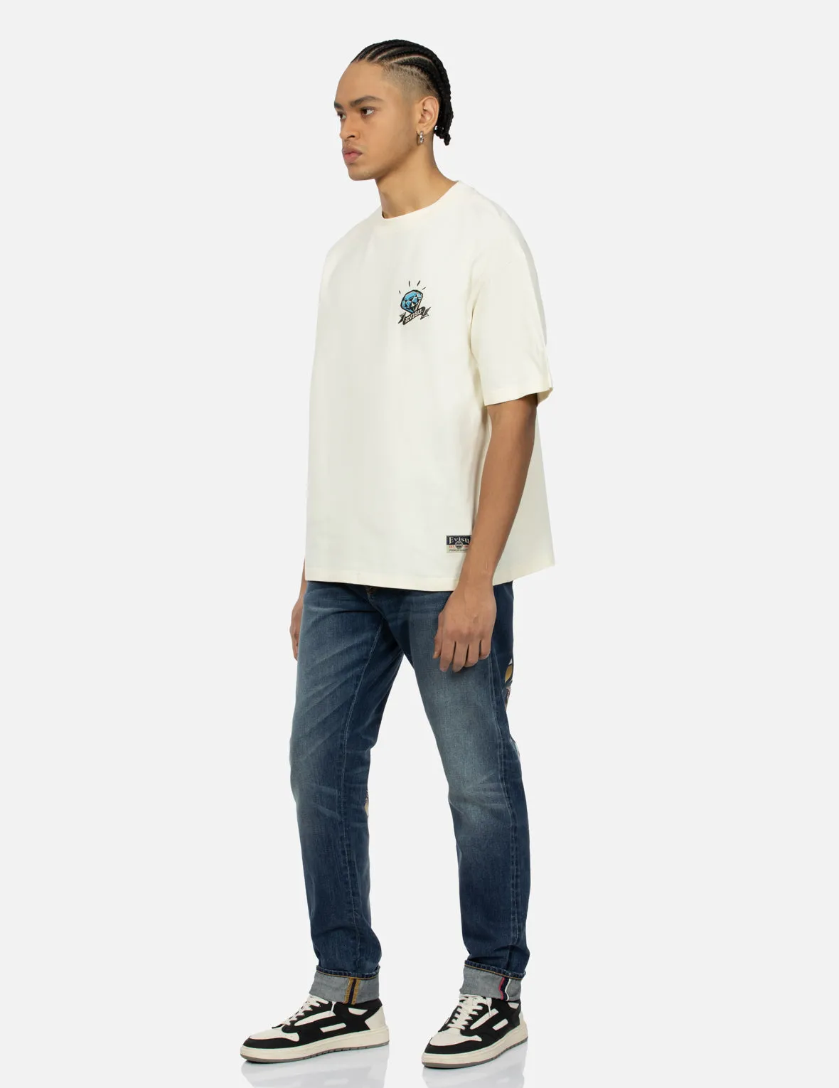 SPRING/ SUMMER COLLECTION 2025 Diamond Daruma Print Loose Fit T-shirt
