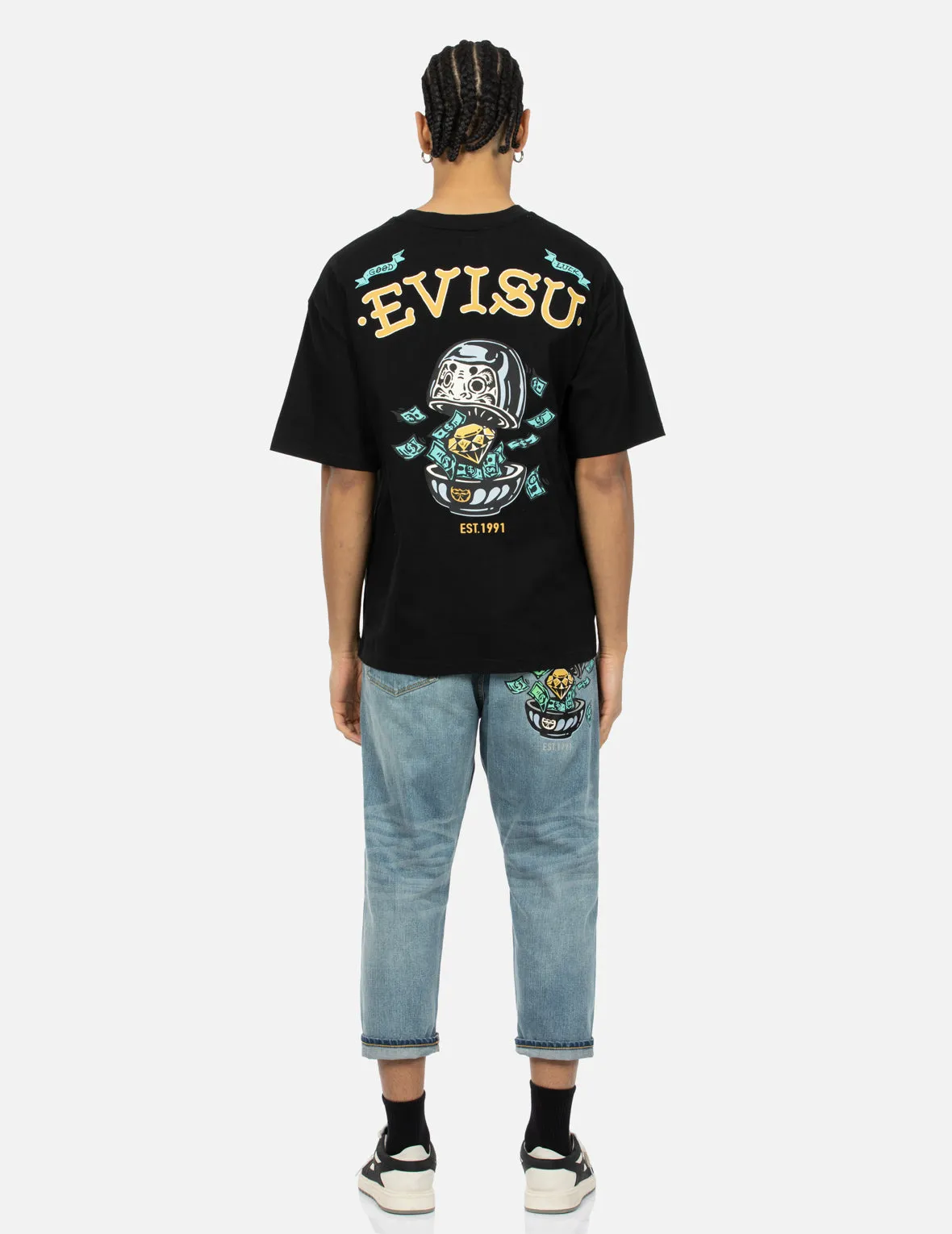 SPRING/ SUMMER COLLECTION 2025 Diamond Daruma Print Loose Fit T-shirt