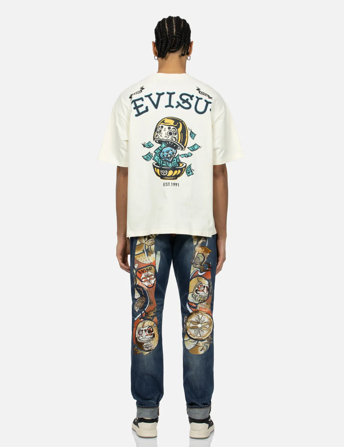 SPRING/ SUMMER COLLECTION 2025 Diamond Daruma Print Loose Fit T-shirt