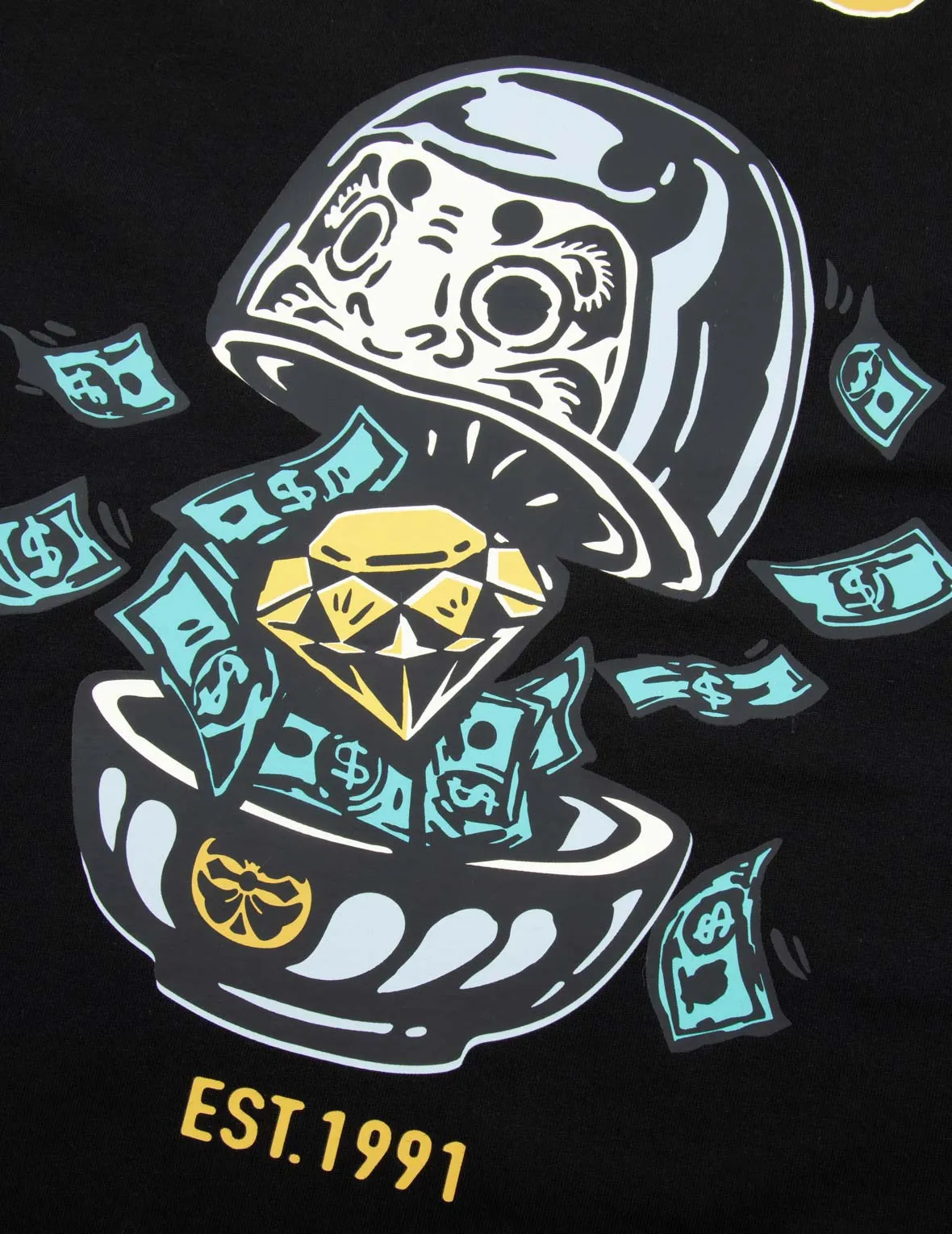 SPRING/ SUMMER COLLECTION 2025 Diamond Daruma Print Loose Fit T-shirt