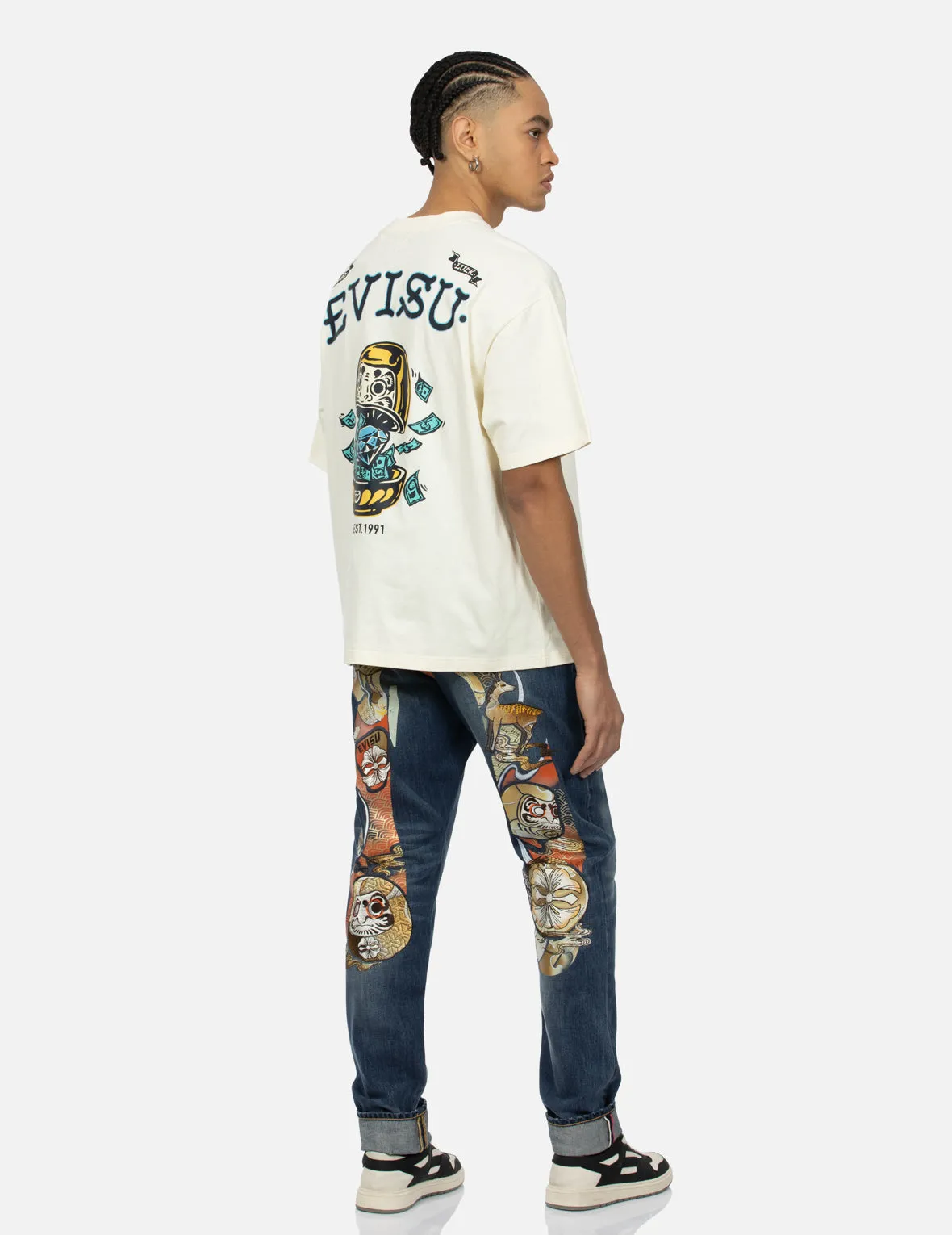 SPRING/ SUMMER COLLECTION 2025 Diamond Daruma Print Loose Fit T-shirt