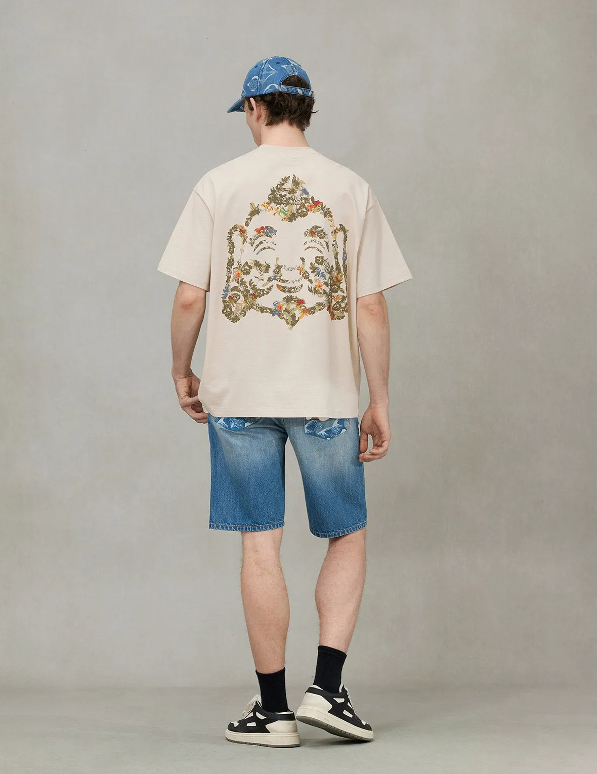 SPRING/ SUMMER COLLECTION 2025 Floral Godhead Print Loose Fit T-shirt