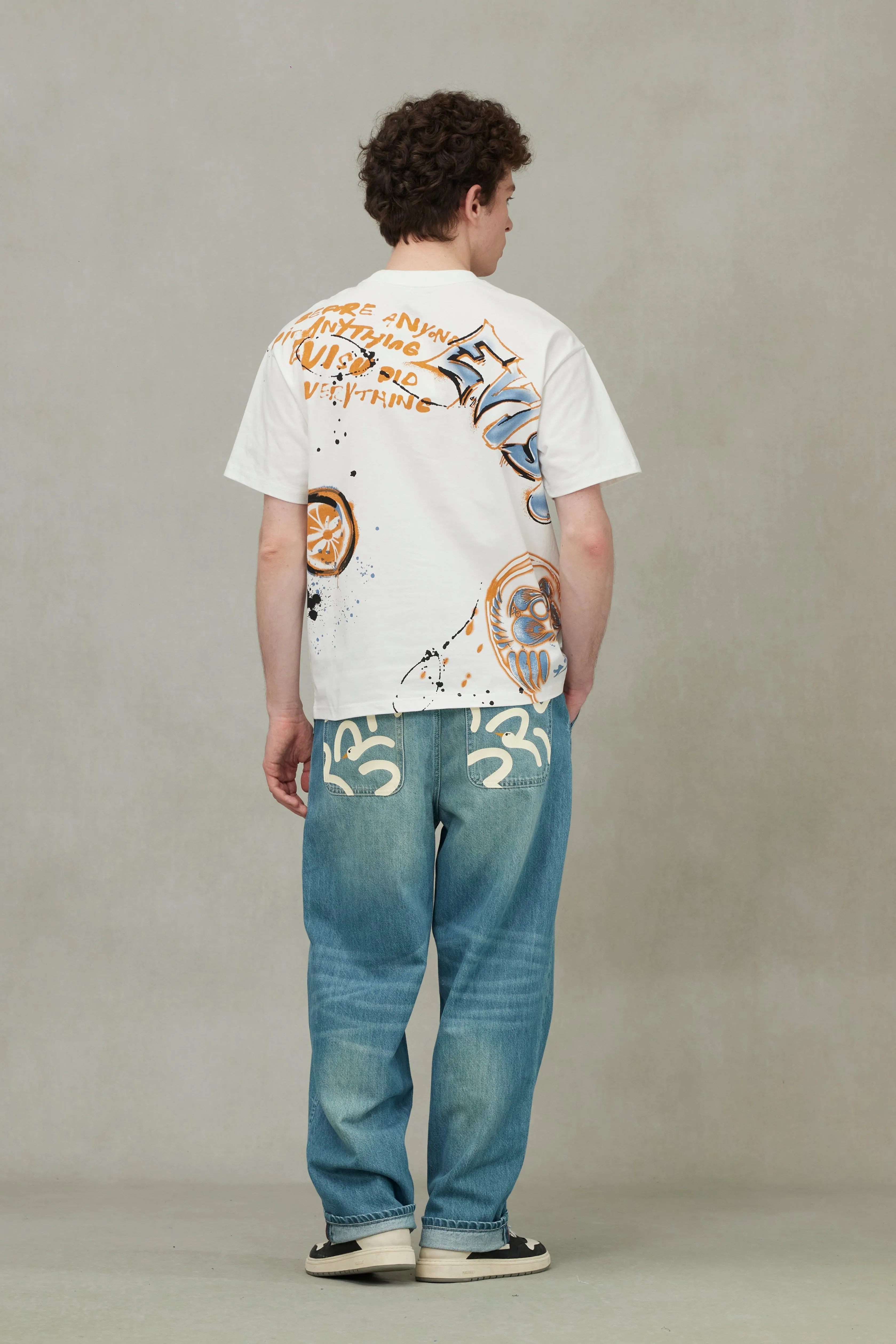 SPRING/ SUMMER COLLECTION 2025 Graffiti Print Relax Fit T-Shirt
