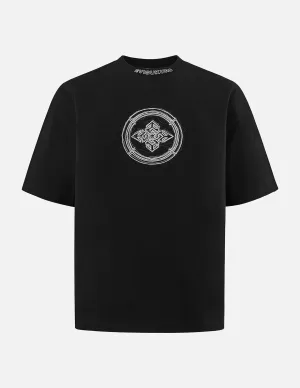 SPRING/ SUMMER COLLECTION 2025 Kamon Print and Embroidery Oversized T-shirt