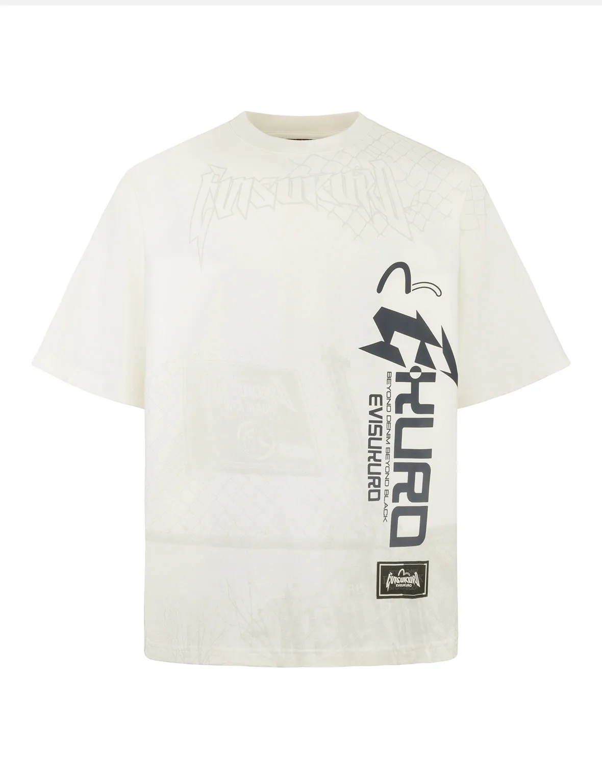 SPRING/ SUMMER COLLECTION 2025 Logo and Seagull print Oversized T-Shirt
