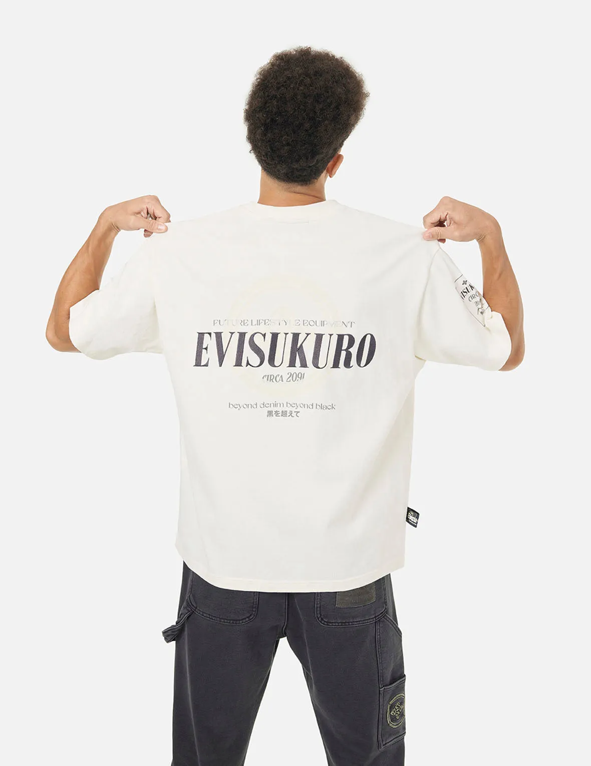 SPRING/ SUMMER COLLECTION 2025 Logo Embroidery and Kamon Print Loose Fit T-Shirt