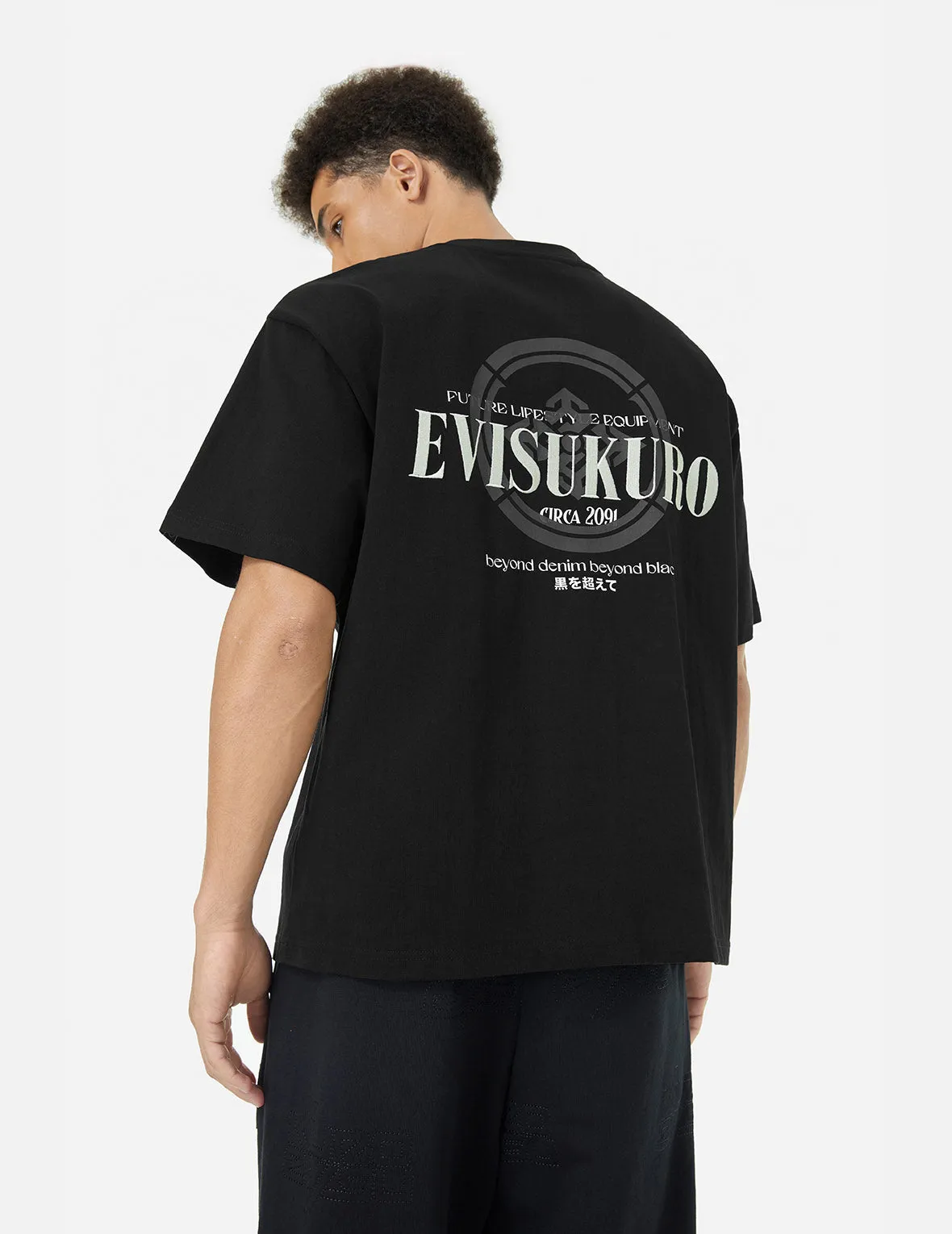 SPRING/ SUMMER COLLECTION 2025 Logo Embroidery and Kamon Print Loose Fit T-Shirt