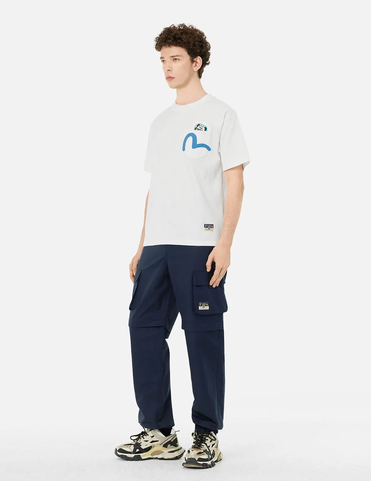 SPRING/ SUMMER COLLECTION 2025 Multi-Pocket and Multi-Print Detail Relax Fit T-Shirt