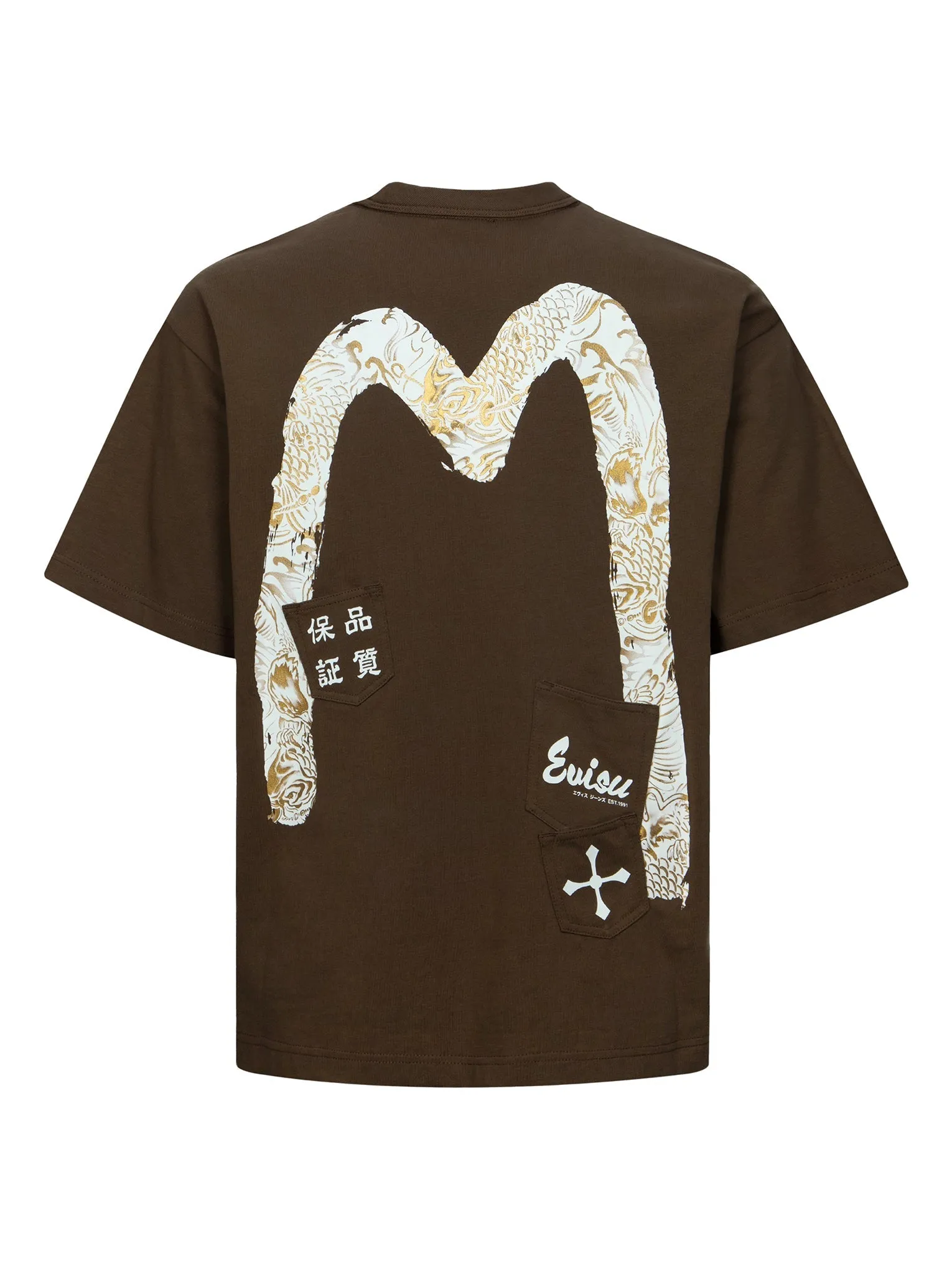 SPRING/ SUMMER COLLECTION 2025 Multi-Pocket Print and Seagull Brushstroke Daicock Print Relax Fit T-shirt