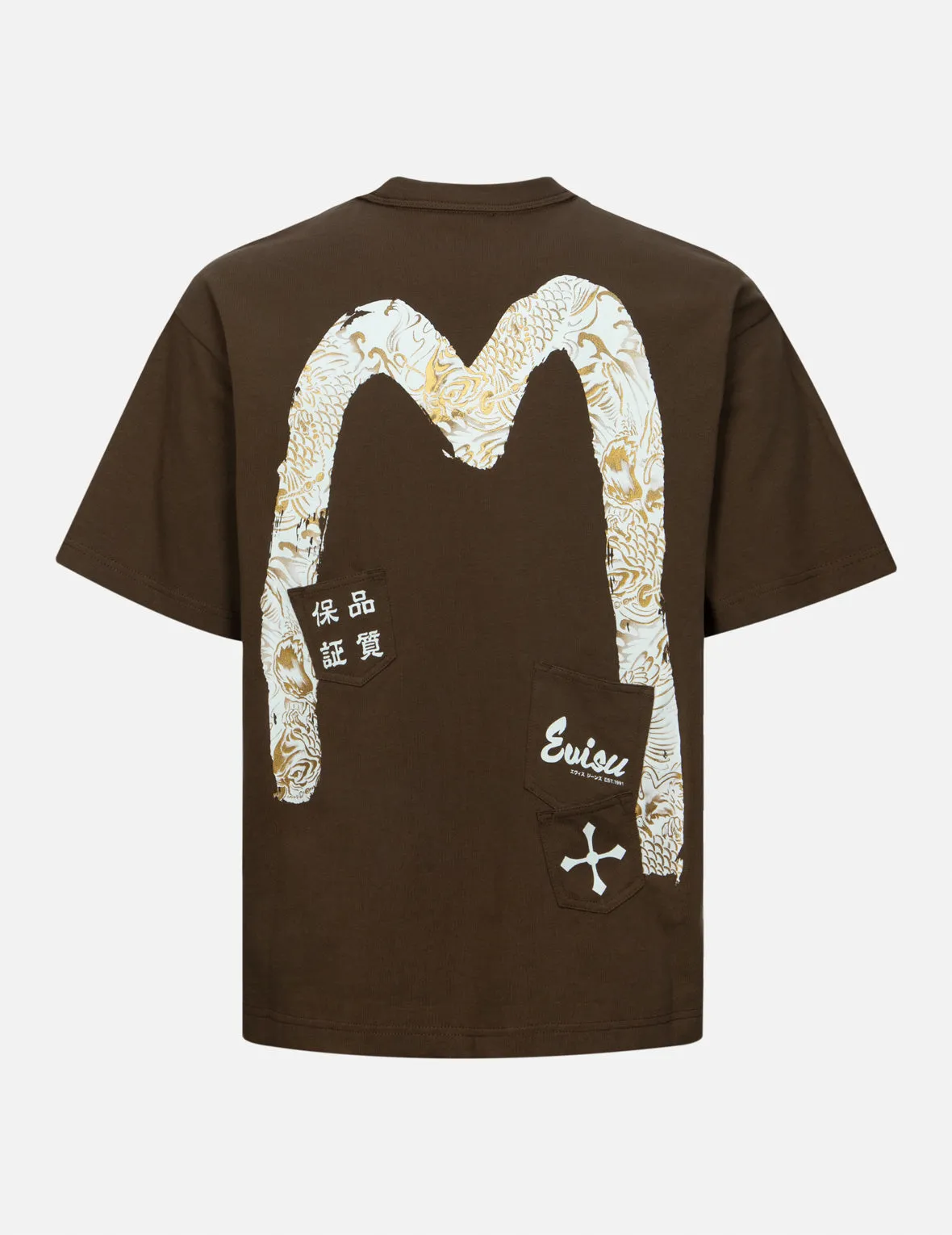 SPRING/ SUMMER COLLECTION 2025 Multi-Pocket Print and Seagull Brushstroke Daicock Print Relax Fit T-shirt