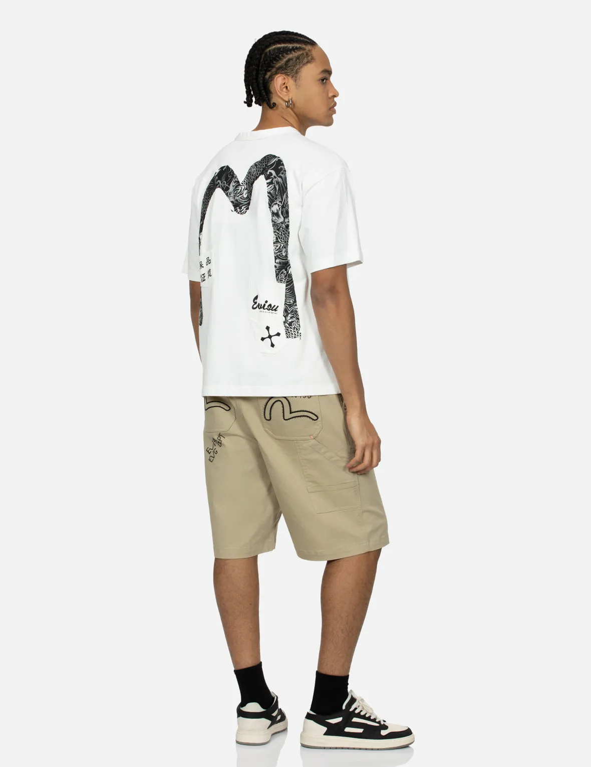 SPRING/ SUMMER COLLECTION 2025 Multi-Pocket Print and Seagull Brushstroke Daicock Print Relax Fit T-shirt
