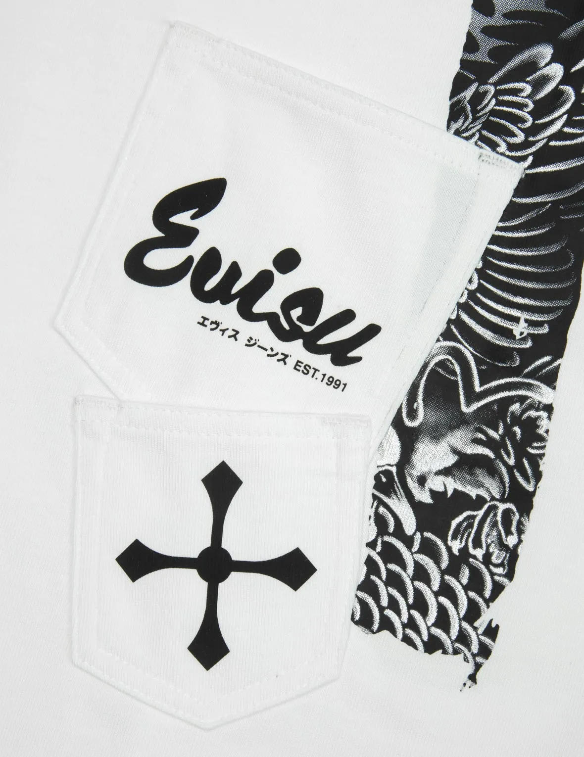 SPRING/ SUMMER COLLECTION 2025 Multi-Pocket Print and Seagull Brushstroke Daicock Print Relax Fit T-shirt