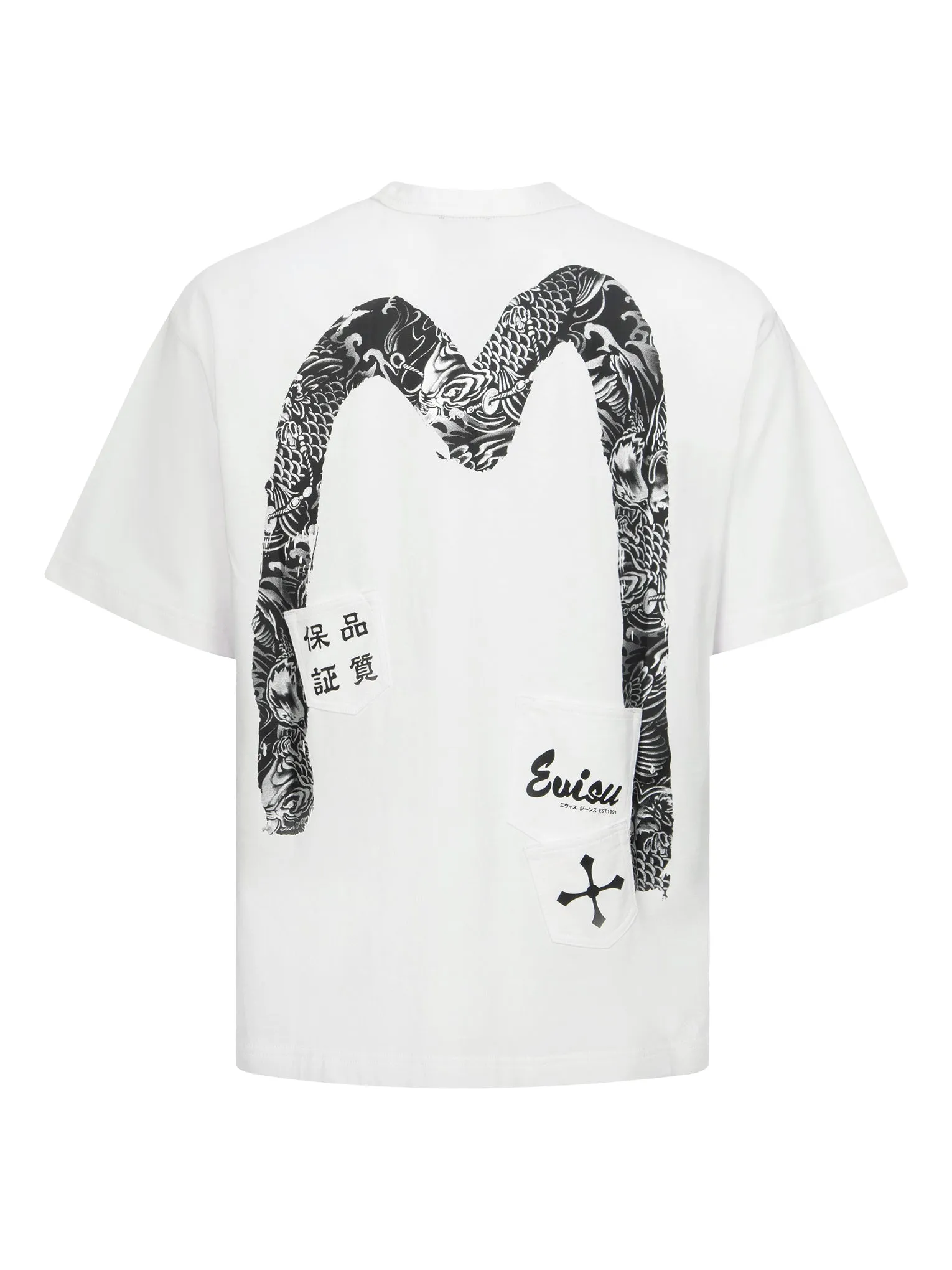 SPRING/ SUMMER COLLECTION 2025 Multi-Pocket Print and Seagull Brushstroke Daicock Print Relax Fit T-shirt