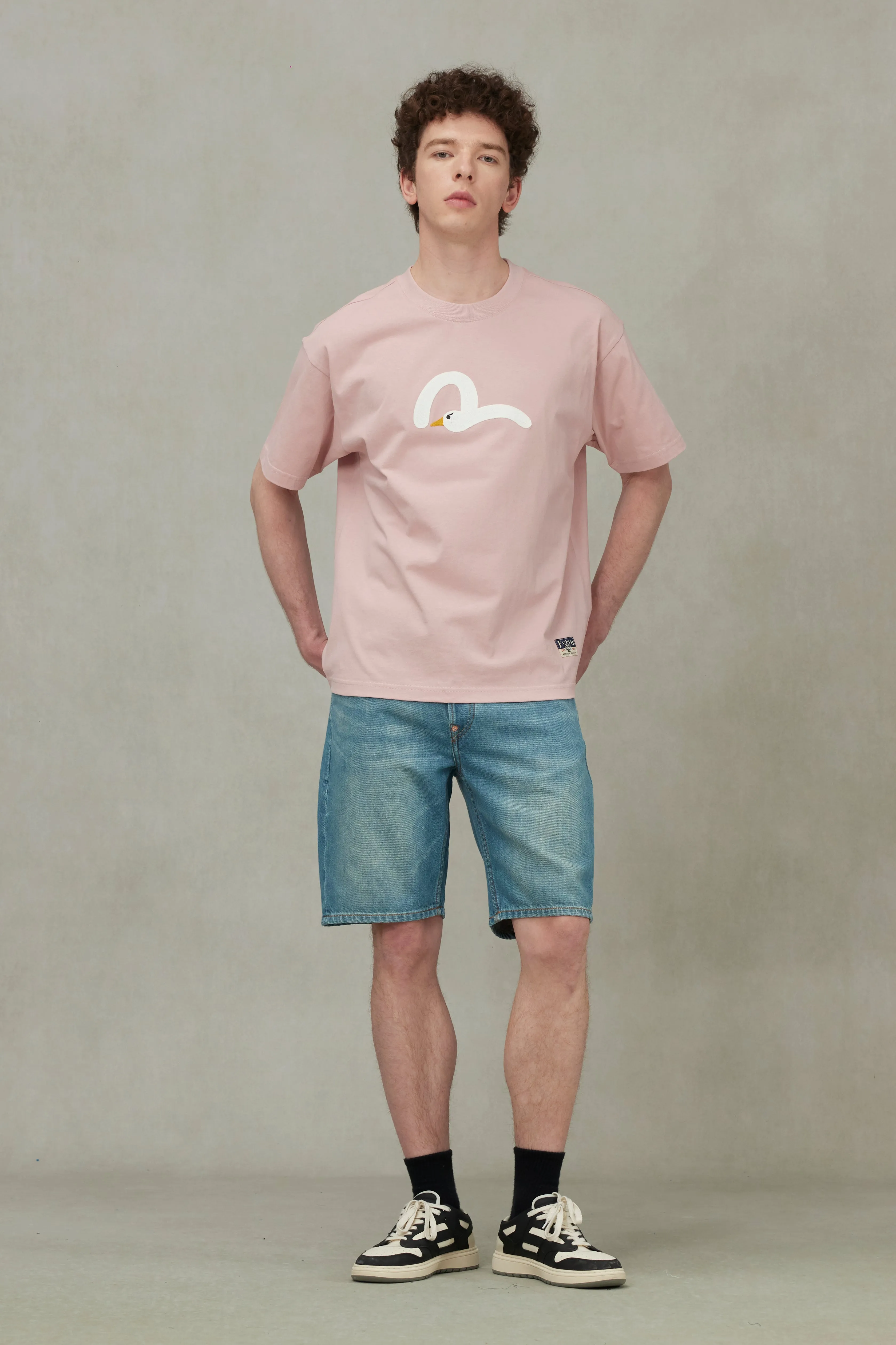 SPRING/ SUMMER COLLECTION 2025 Playful Seagull Embroidery Relax Fit T-Shirt
