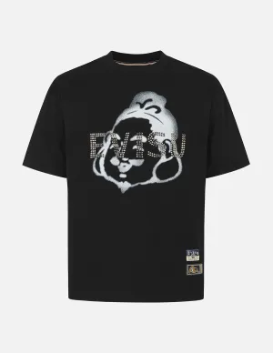 SPRING/ SUMMER COLLECTION 2025 Rhinstone Logo and Godhead Print Relax Fit T-Shirt