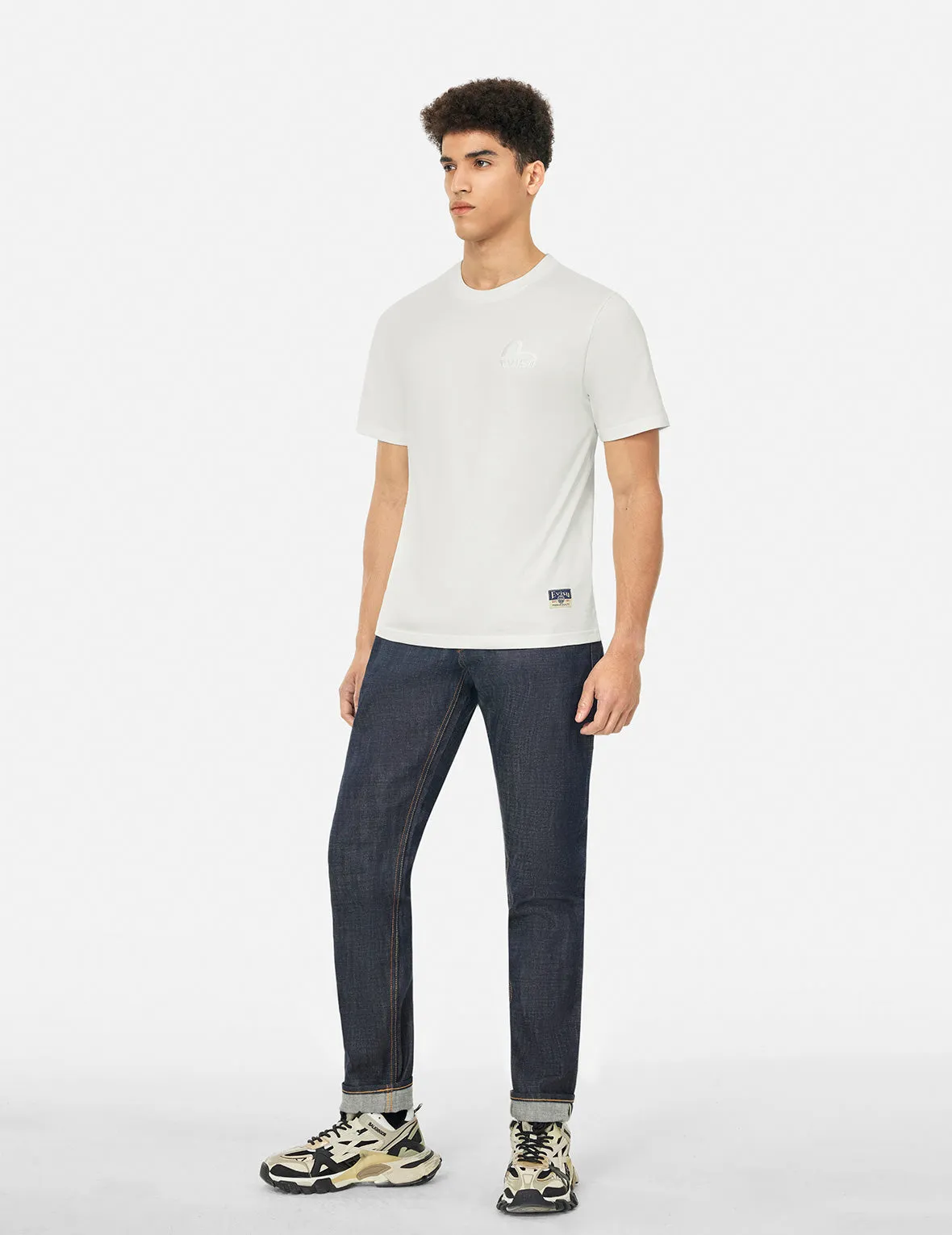 SPRING/ SUMMER COLLECTION 2025 Seagull and Brand Logo Print Regular Fit T-shirt