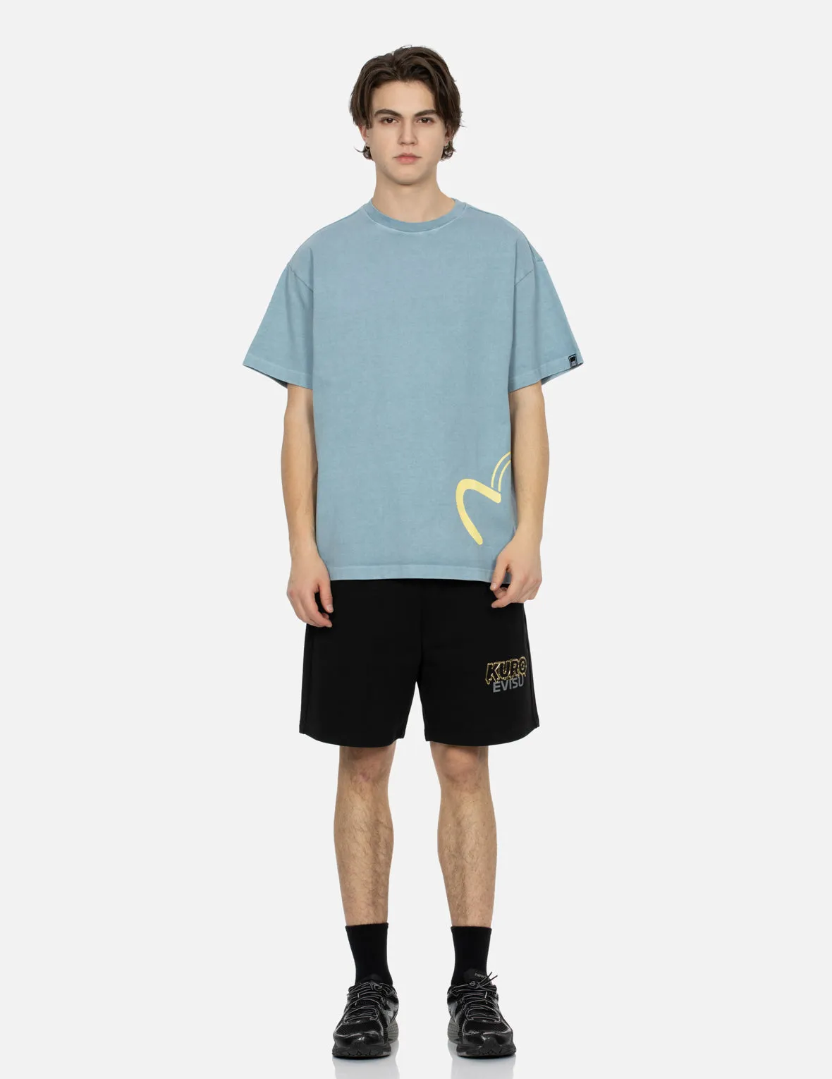 SPRING/ SUMMER COLLECTION 2025 Seagull and Rainbow Gradient Pattern Print Relax Fit T-Shirt