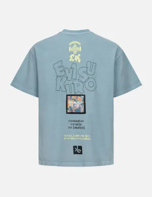 SPRING/ SUMMER COLLECTION 2025 Seagull and Rainbow Gradient Pattern Print Relax Fit T-Shirt