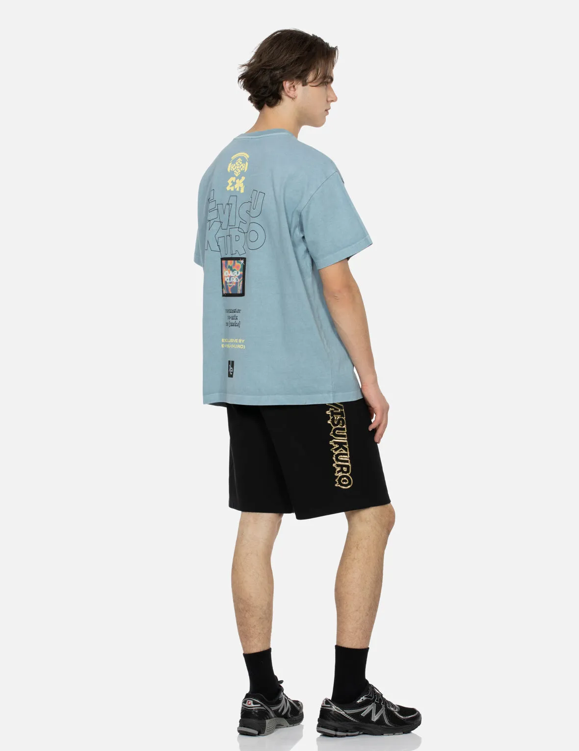 SPRING/ SUMMER COLLECTION 2025 Seagull and Rainbow Gradient Pattern Print Relax Fit T-Shirt