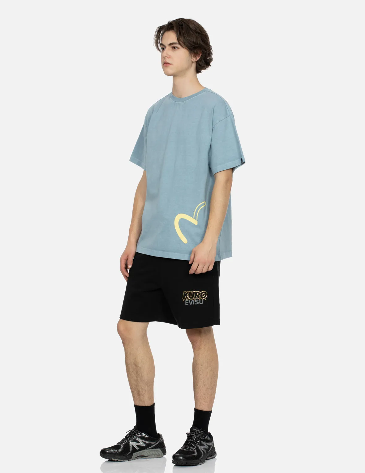 SPRING/ SUMMER COLLECTION 2025 Seagull and Rainbow Gradient Pattern Print Relax Fit T-Shirt