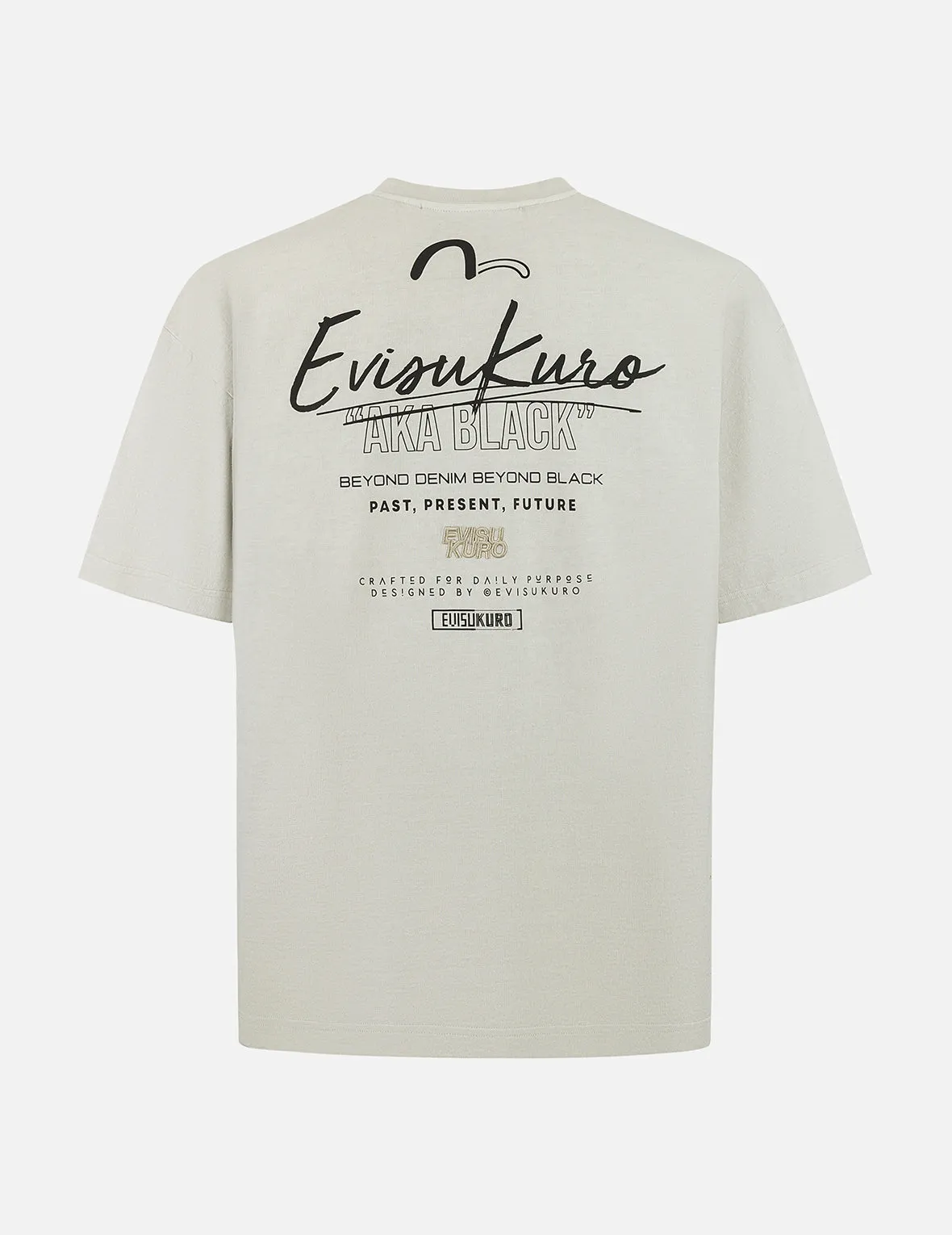 SPRING/ SUMMER COLLECTION 2025 Seagull Embroidery and Logo Print Oversized T-shirt