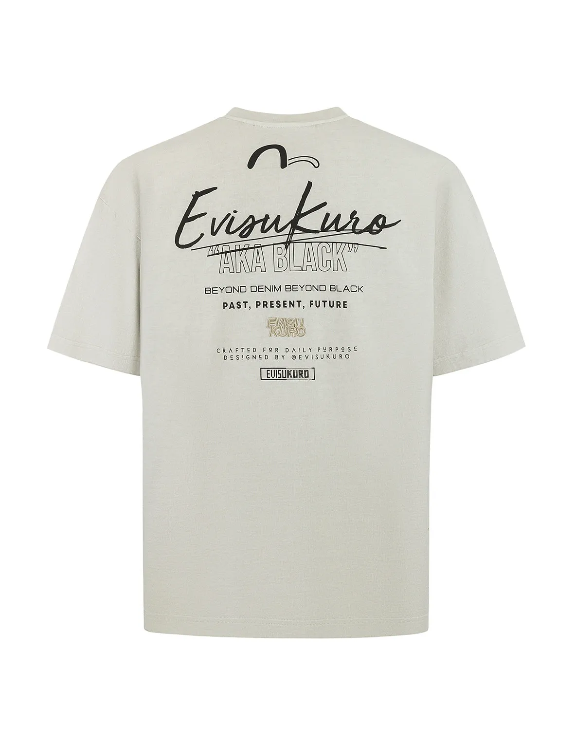 SPRING/ SUMMER COLLECTION 2025 Seagull Embroidery and Logo Print Oversized T-shirt
