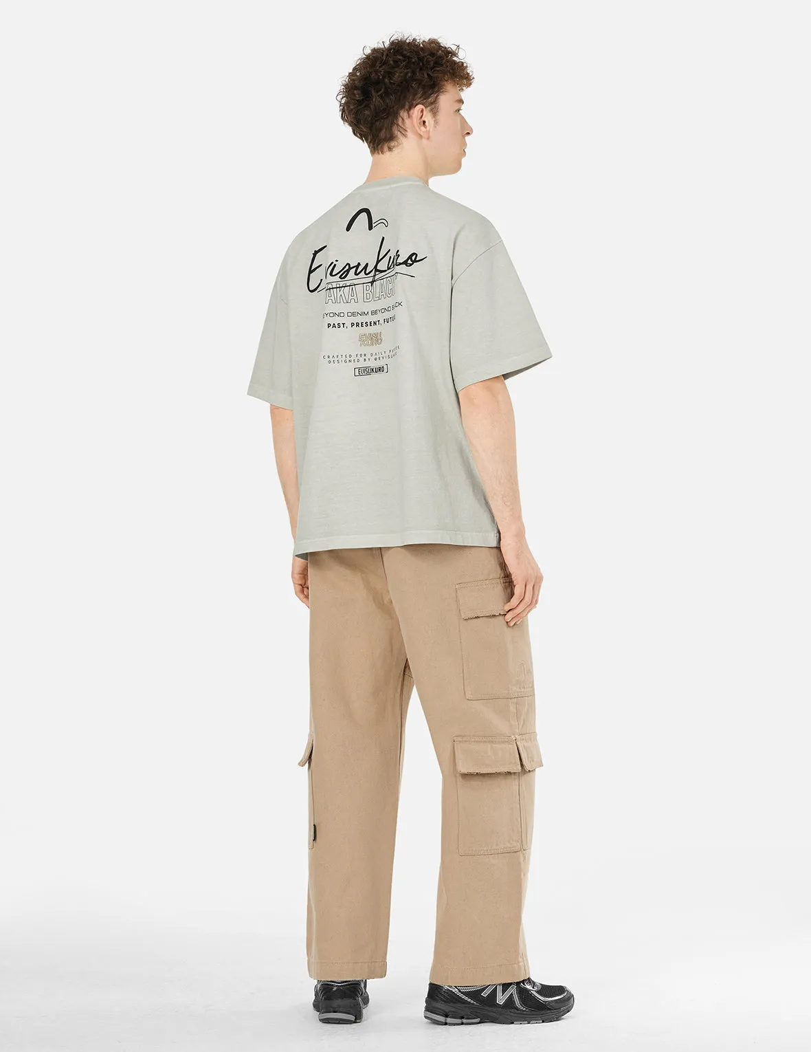 SPRING/ SUMMER COLLECTION 2025 Seagull Embroidery and Logo Print Oversized T-shirt