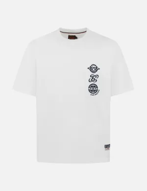 SPRING/ SUMMER COLLECTION 2025 Seagull Embroidery and Multi-logo Print Regular Fit T-shirt