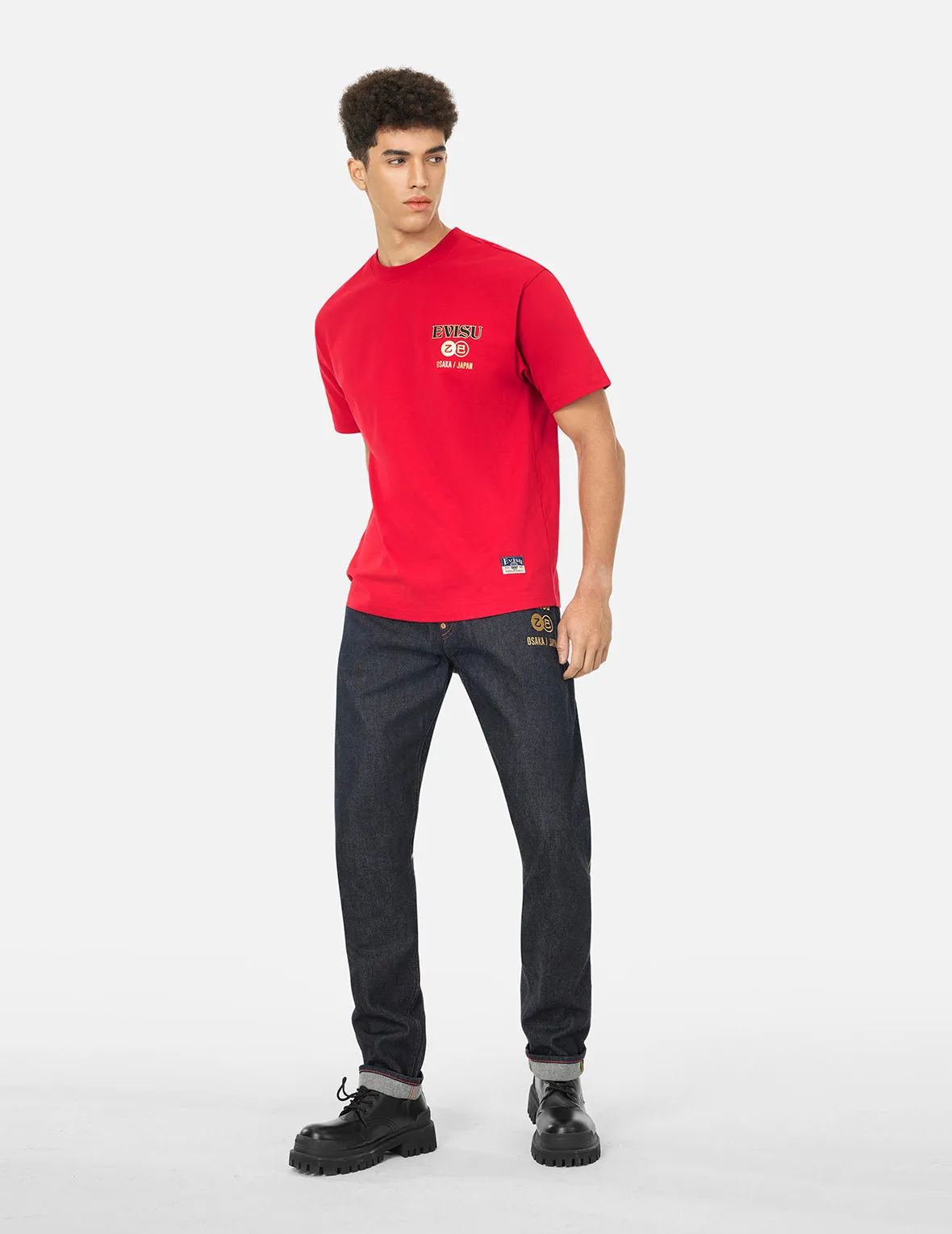 SPRING/ SUMMER COLLECTION 2025 Soaring Snake Daicock Print Relax Fit T-shirt - Red