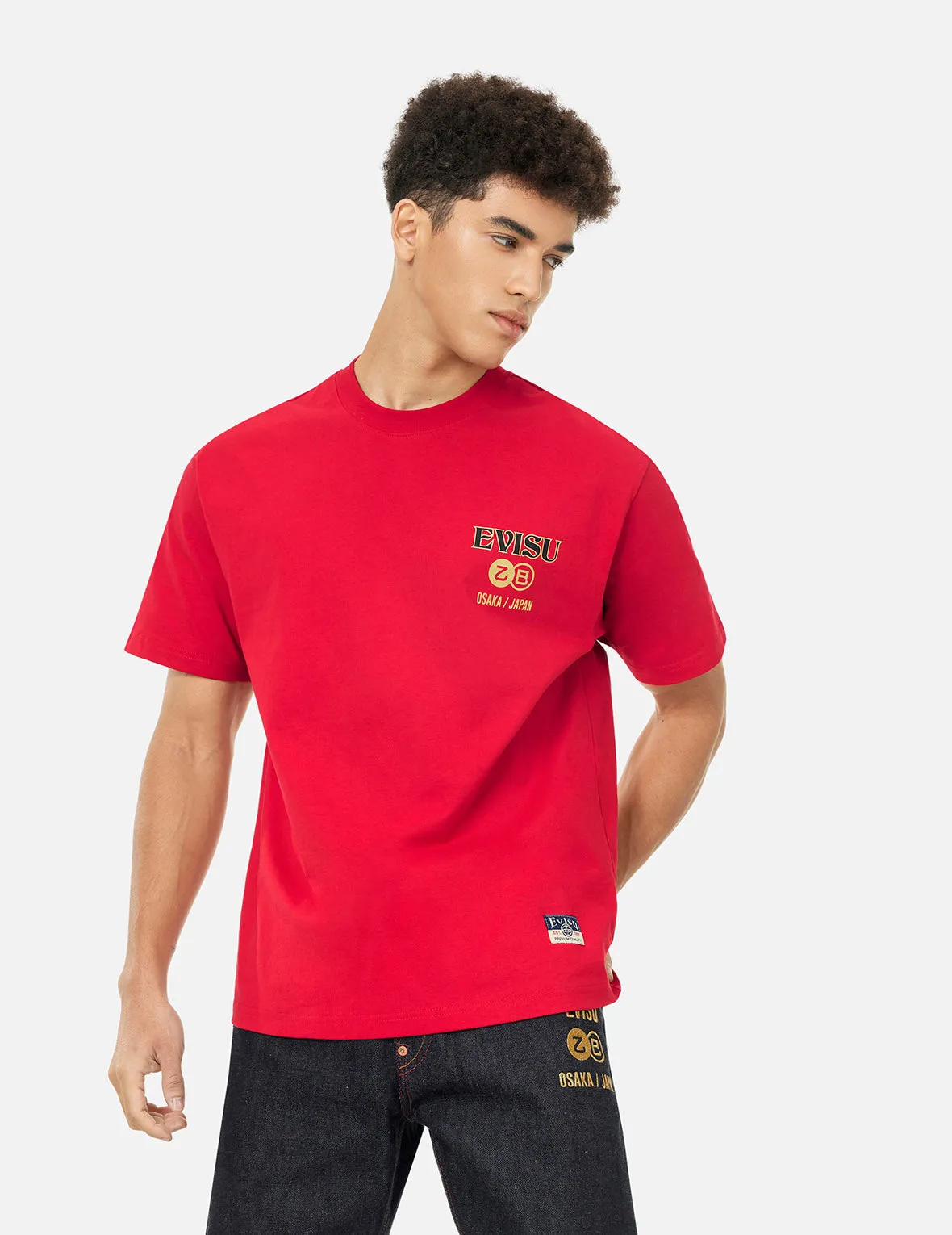SPRING/ SUMMER COLLECTION 2025 Soaring Snake Daicock Print Relax Fit T-shirt - Red