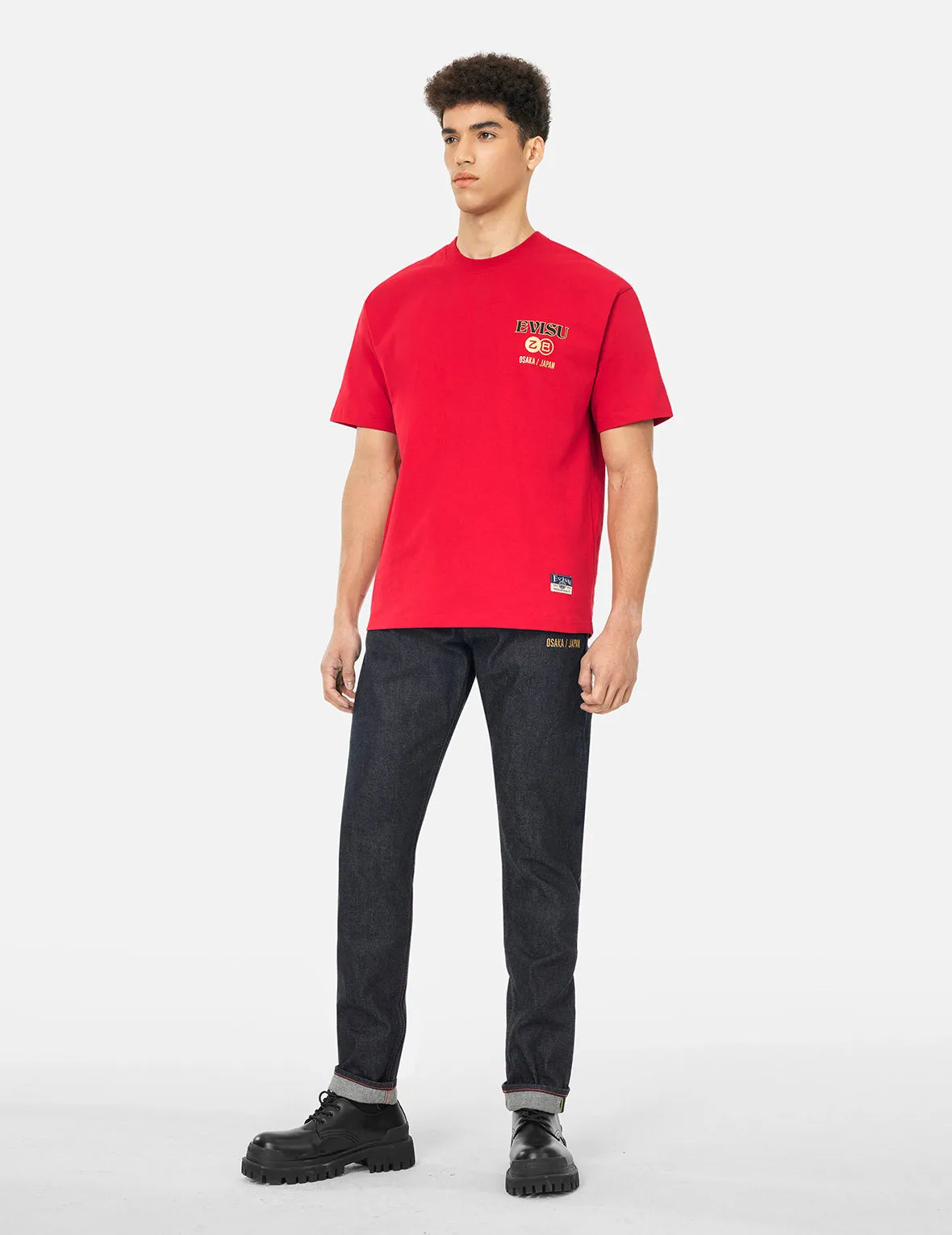 SPRING/ SUMMER COLLECTION 2025 Soaring Snake Daicock Print Relax Fit T-shirt - Red