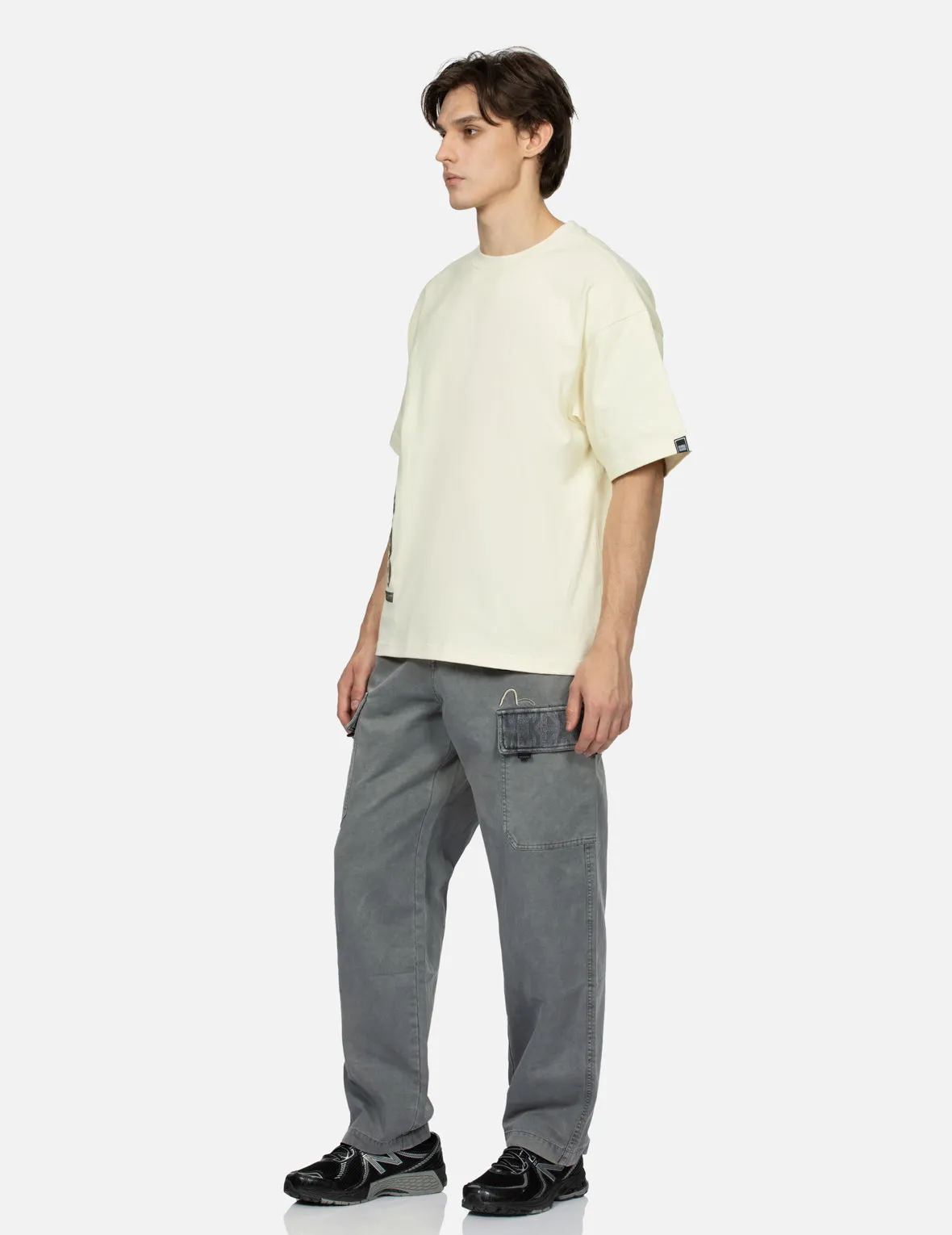 SPRING/ SUMMER COLLECTION 2025 Spray Dyed Scatter E_x001F_ffect Brand Logo Loose Fit T-shirt