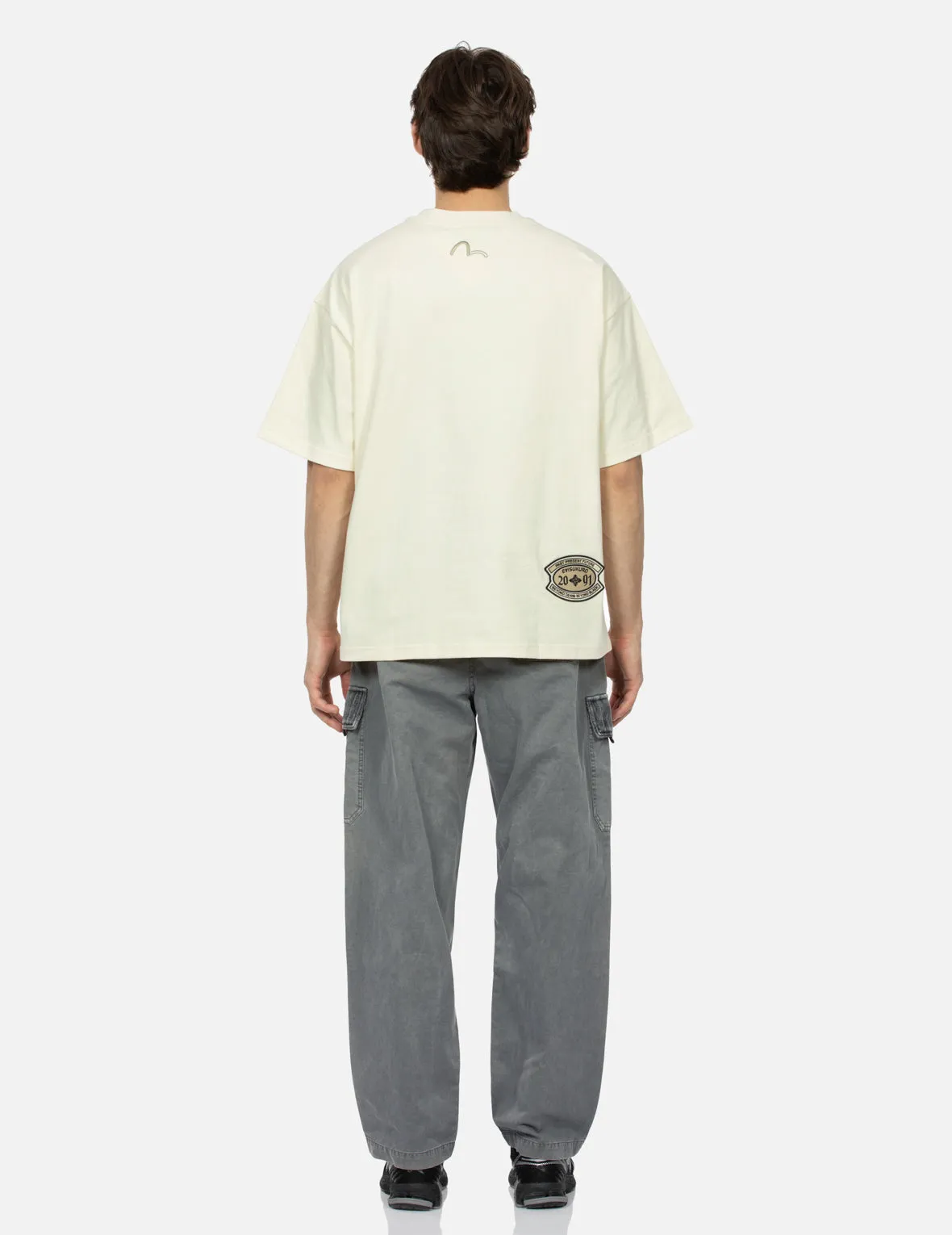 SPRING/ SUMMER COLLECTION 2025 Spray Dyed Scatter E_x001F_ffect Brand Logo Loose Fit T-shirt