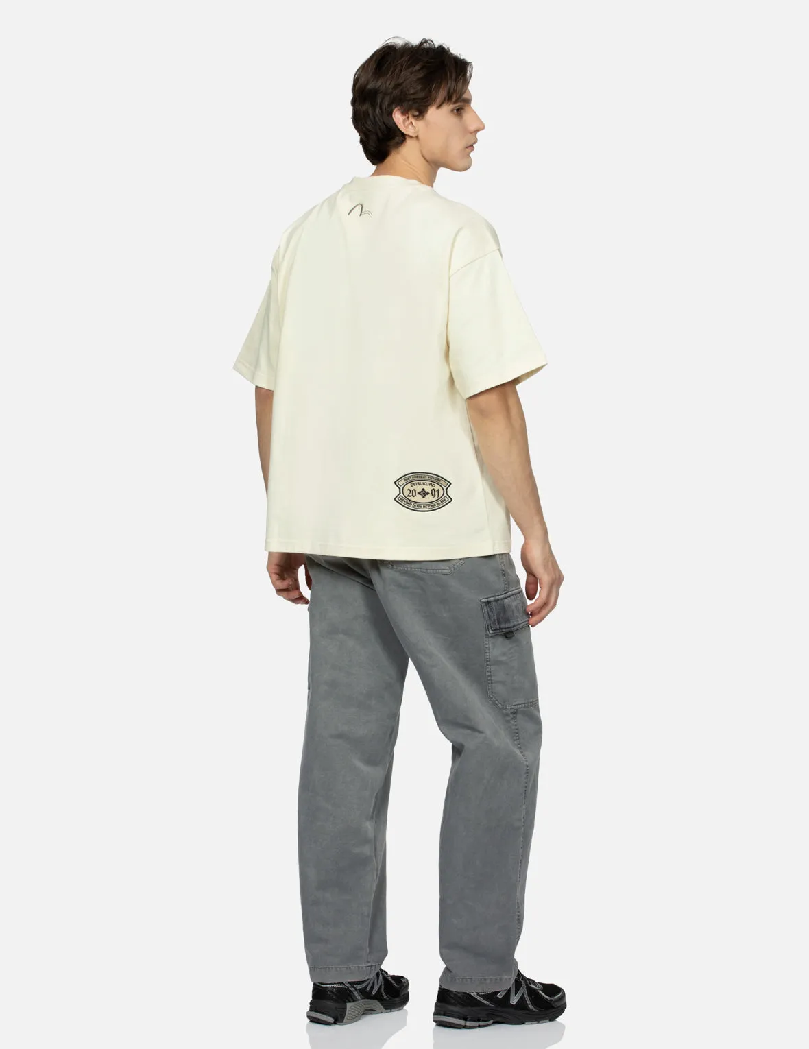 SPRING/ SUMMER COLLECTION 2025 Spray Dyed Scatter E_x001F_ffect Brand Logo Loose Fit T-shirt