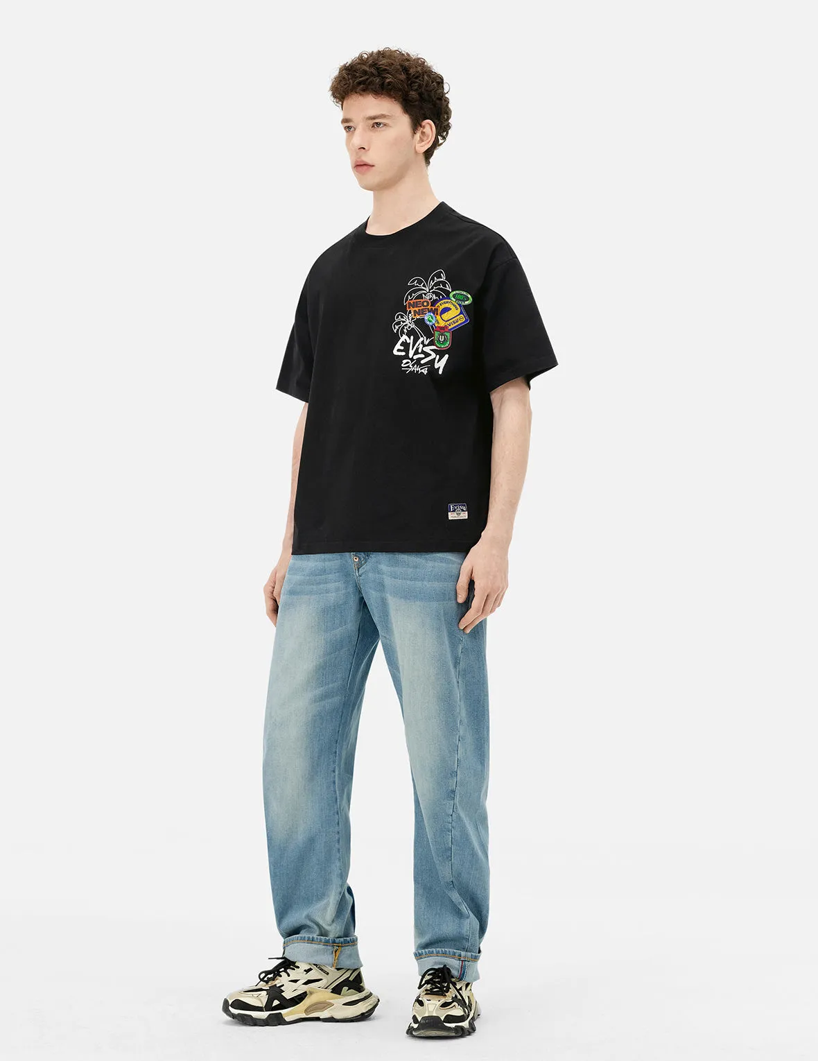SPRING/ SUMMER COLLECTION 2025 Sticker Godhead Loose Fit T-shirt