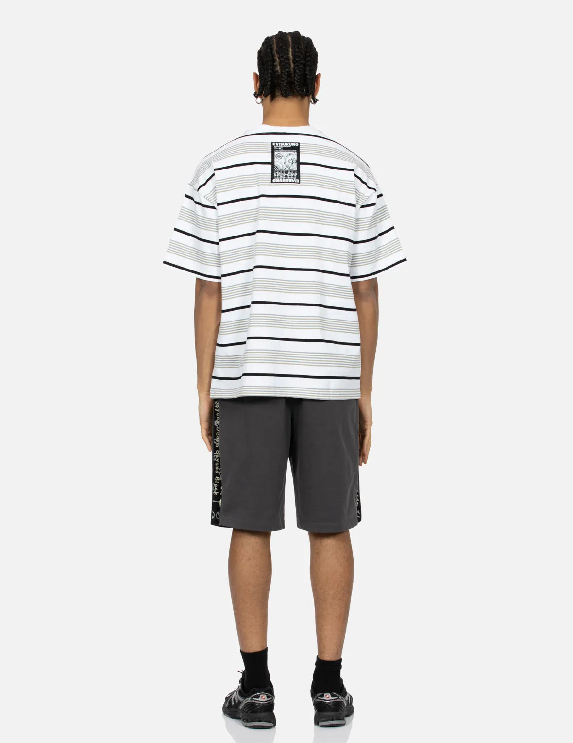 SPRING/ SUMMER COLLECTION 2025 Striped Seagull Appliqué Embroidery Loose Fit T-shirt