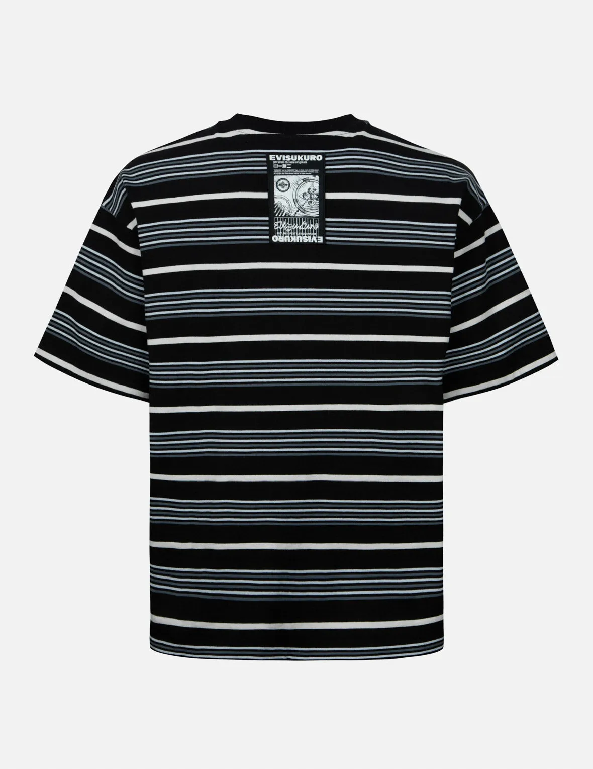 SPRING/ SUMMER COLLECTION 2025 Striped Seagull Appliqué Embroidery Loose Fit T-shirt