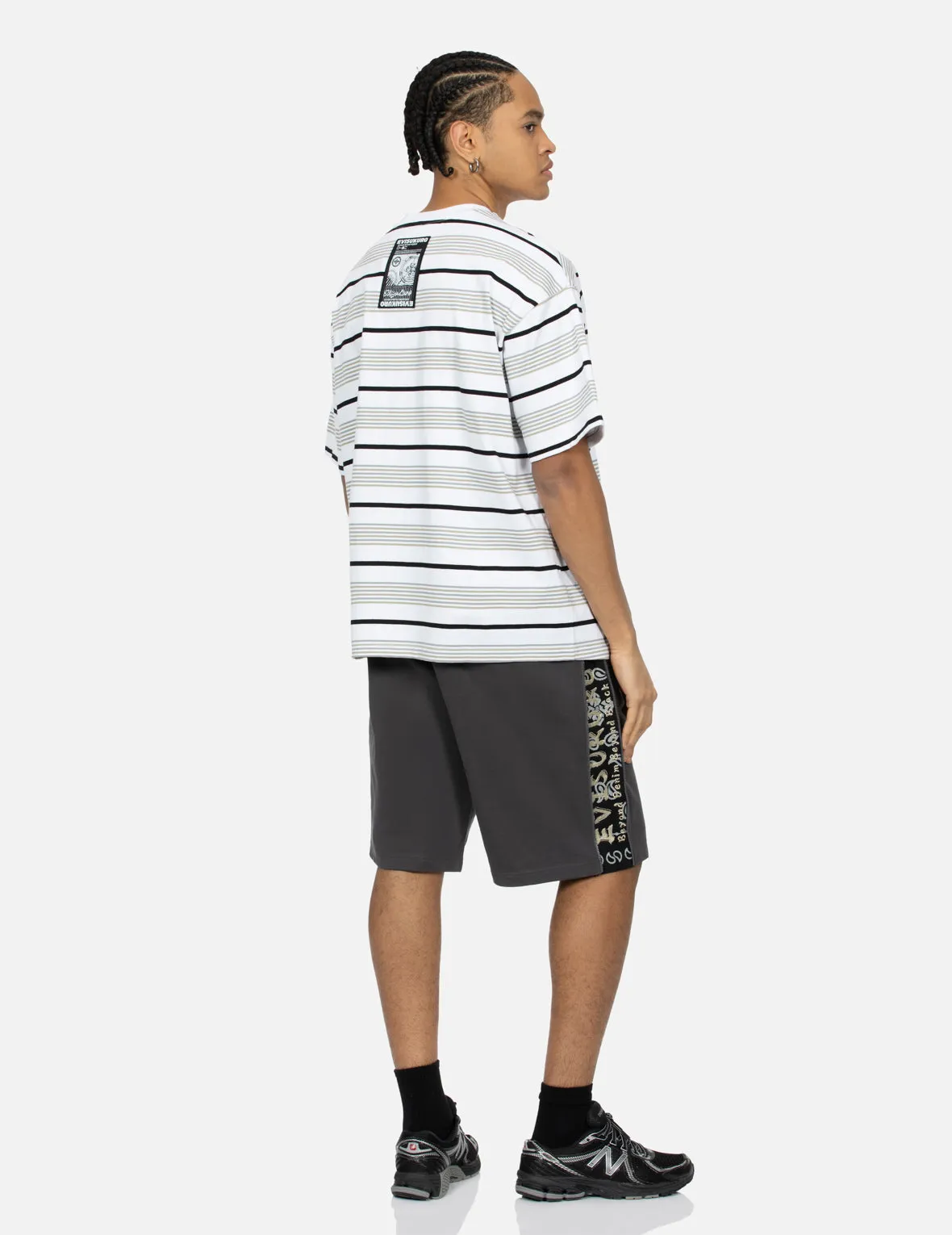 SPRING/ SUMMER COLLECTION 2025 Striped Seagull Appliqué Embroidery Loose Fit T-shirt