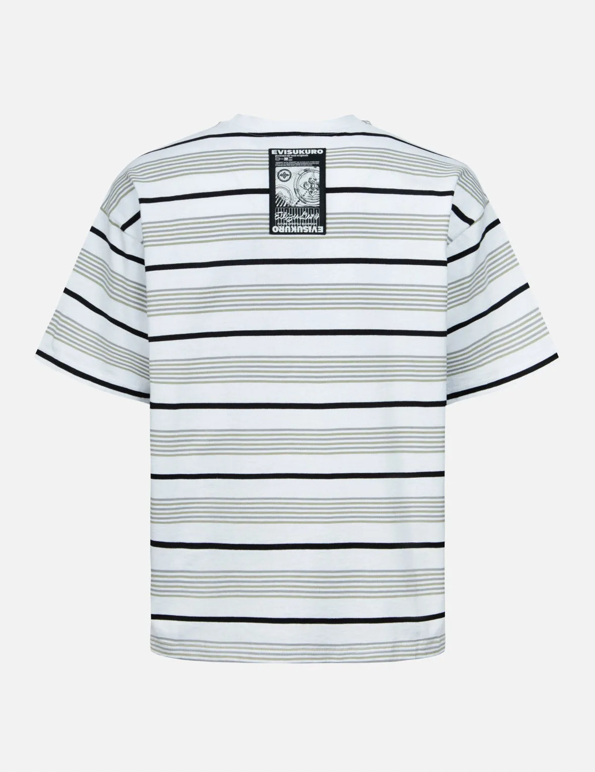 SPRING/ SUMMER COLLECTION 2025 Striped Seagull Appliqué Embroidery Loose Fit T-shirt