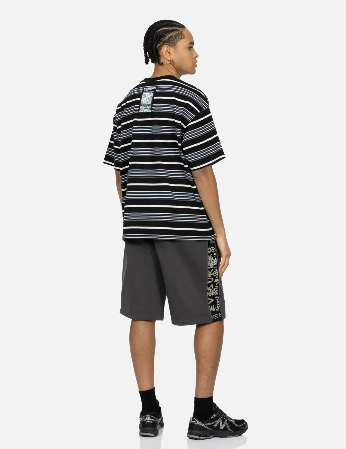 SPRING/ SUMMER COLLECTION 2025 Striped Seagull Appliqué Embroidery Loose Fit T-shirt