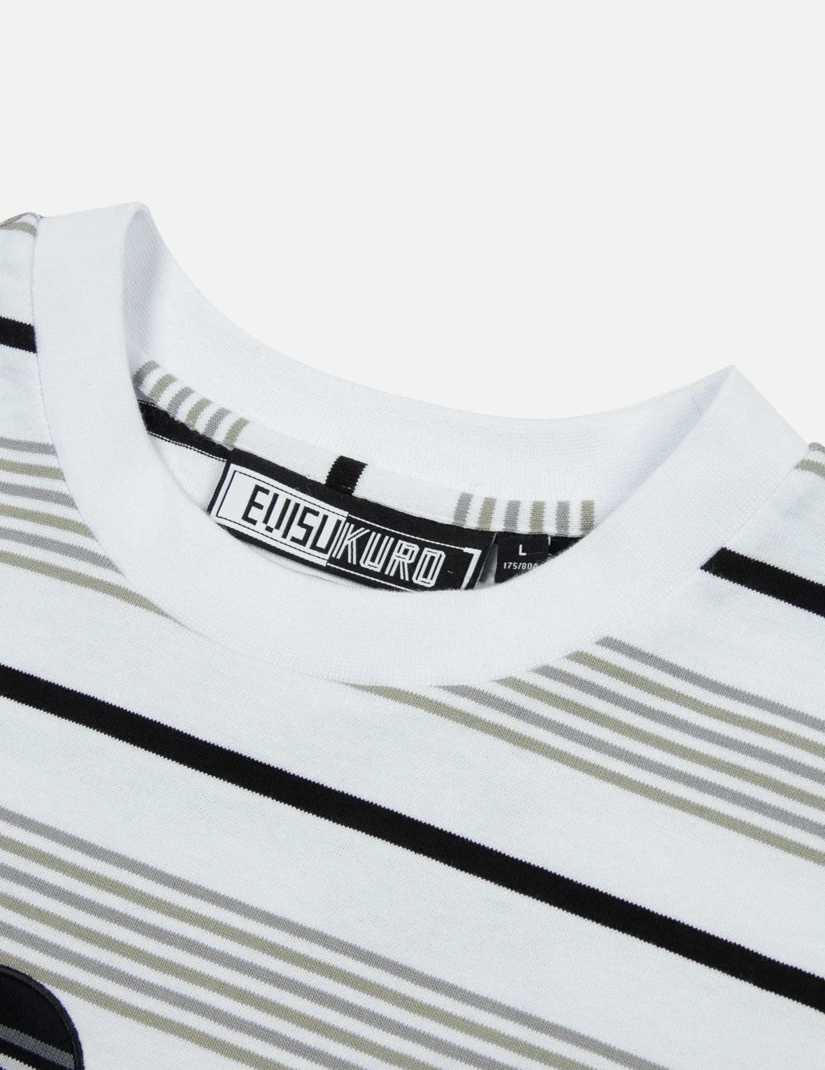 SPRING/ SUMMER COLLECTION 2025 Striped Seagull Appliqué Embroidery Loose Fit T-shirt