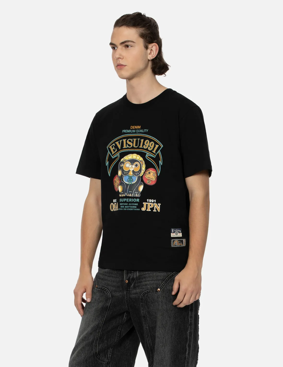 SPRING/ SUMMER COLLECTION 2025 Tanuki and Daruma Print Regular Fit T-Shirt