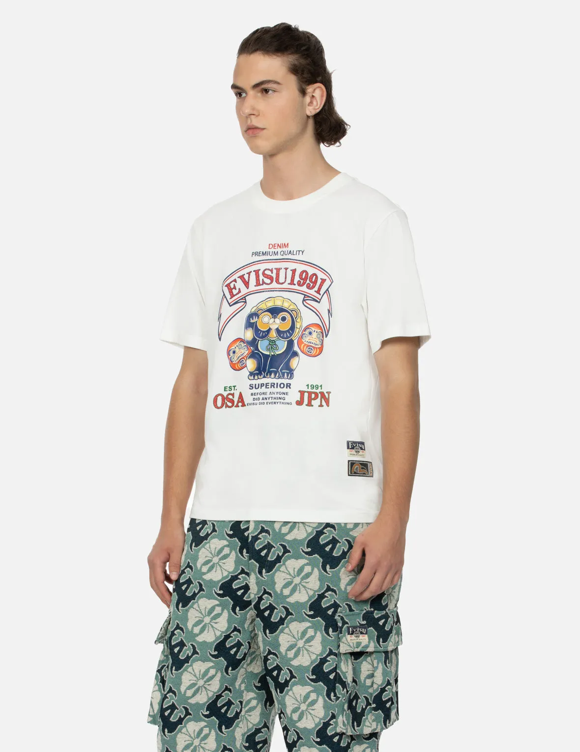 SPRING/ SUMMER COLLECTION 2025 Tanuki and Daruma Print Regular Fit T-Shirt