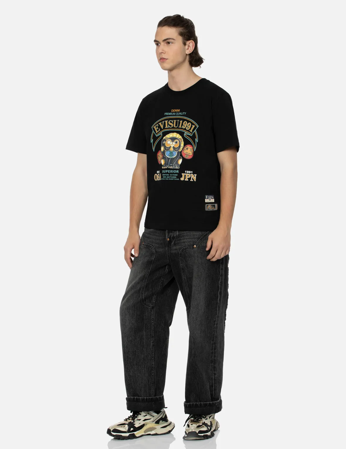 SPRING/ SUMMER COLLECTION 2025 Tanuki and Daruma Print Regular Fit T-Shirt